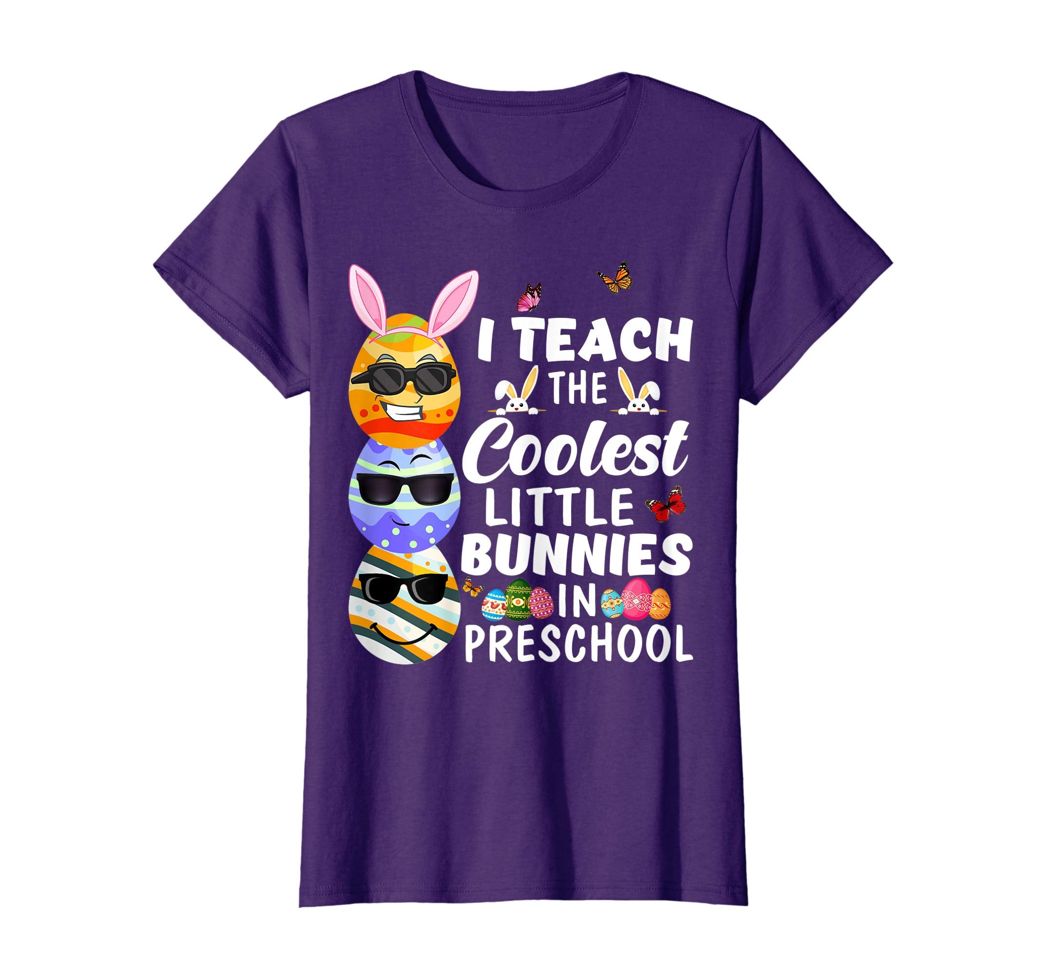 Easter Preschool Teacher Shirt Easter Eggs Emoji Funny Gift