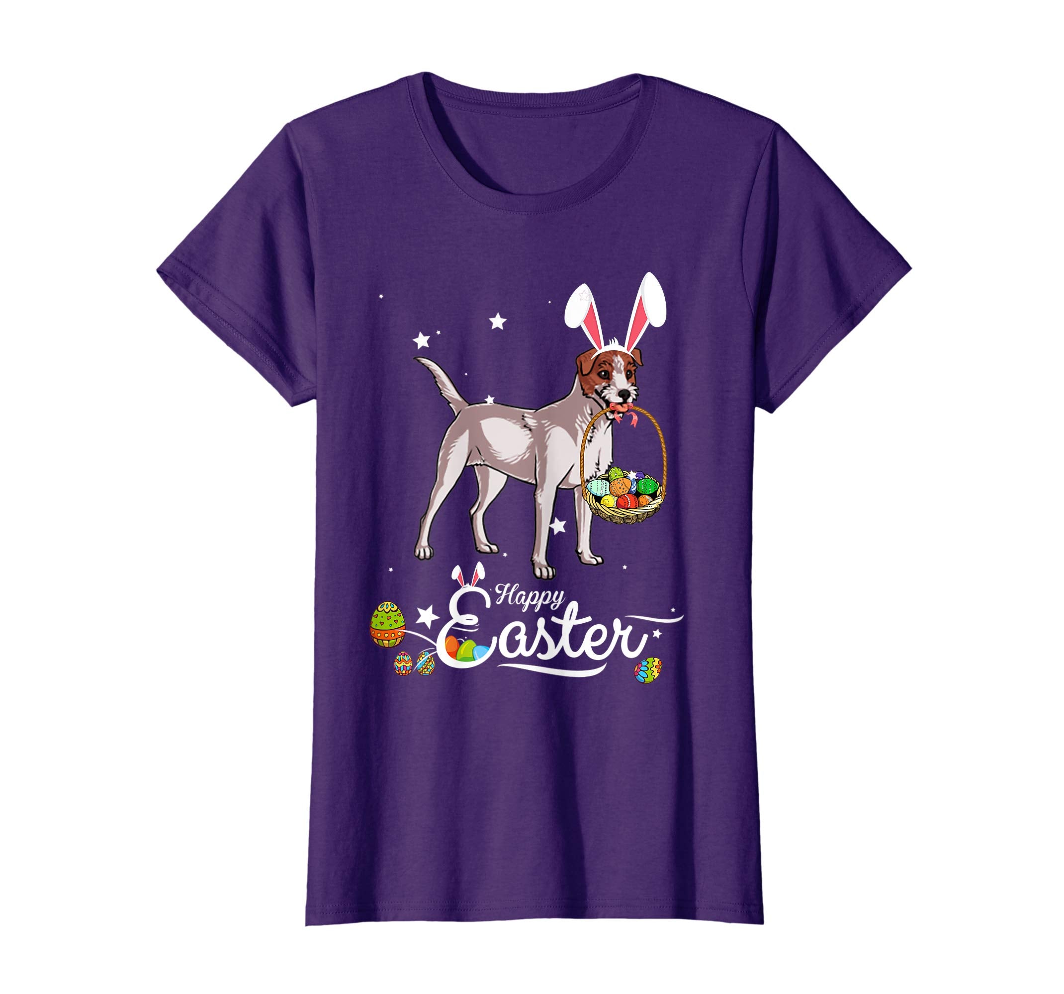 Jack Russell Terrier Dog With Bunny Hat Easter Costume Shirt