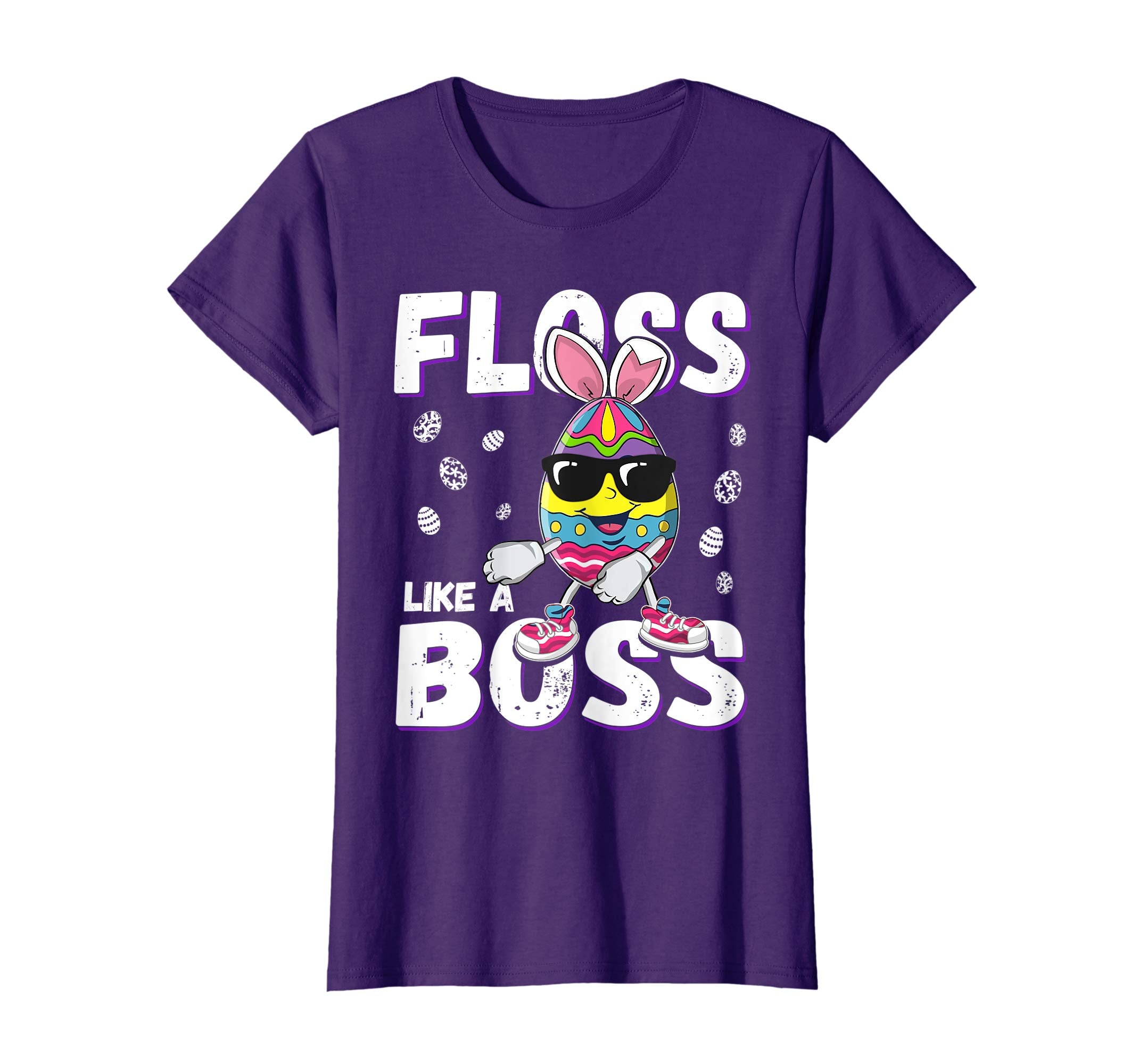 Egg bunny Easter Floss like a boos shirt easter funny shirt