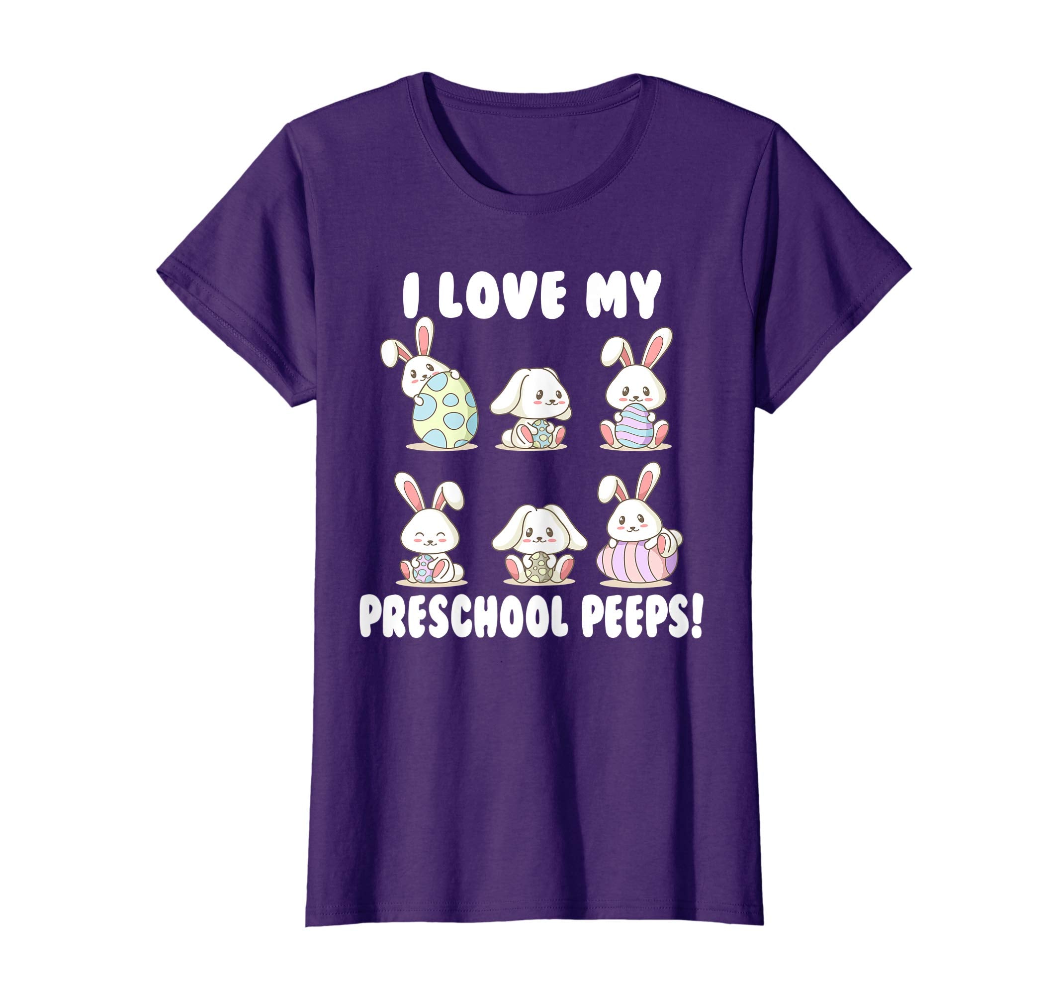 I Love My Preschool Peeps Bunnies Easter Teacher Shirt