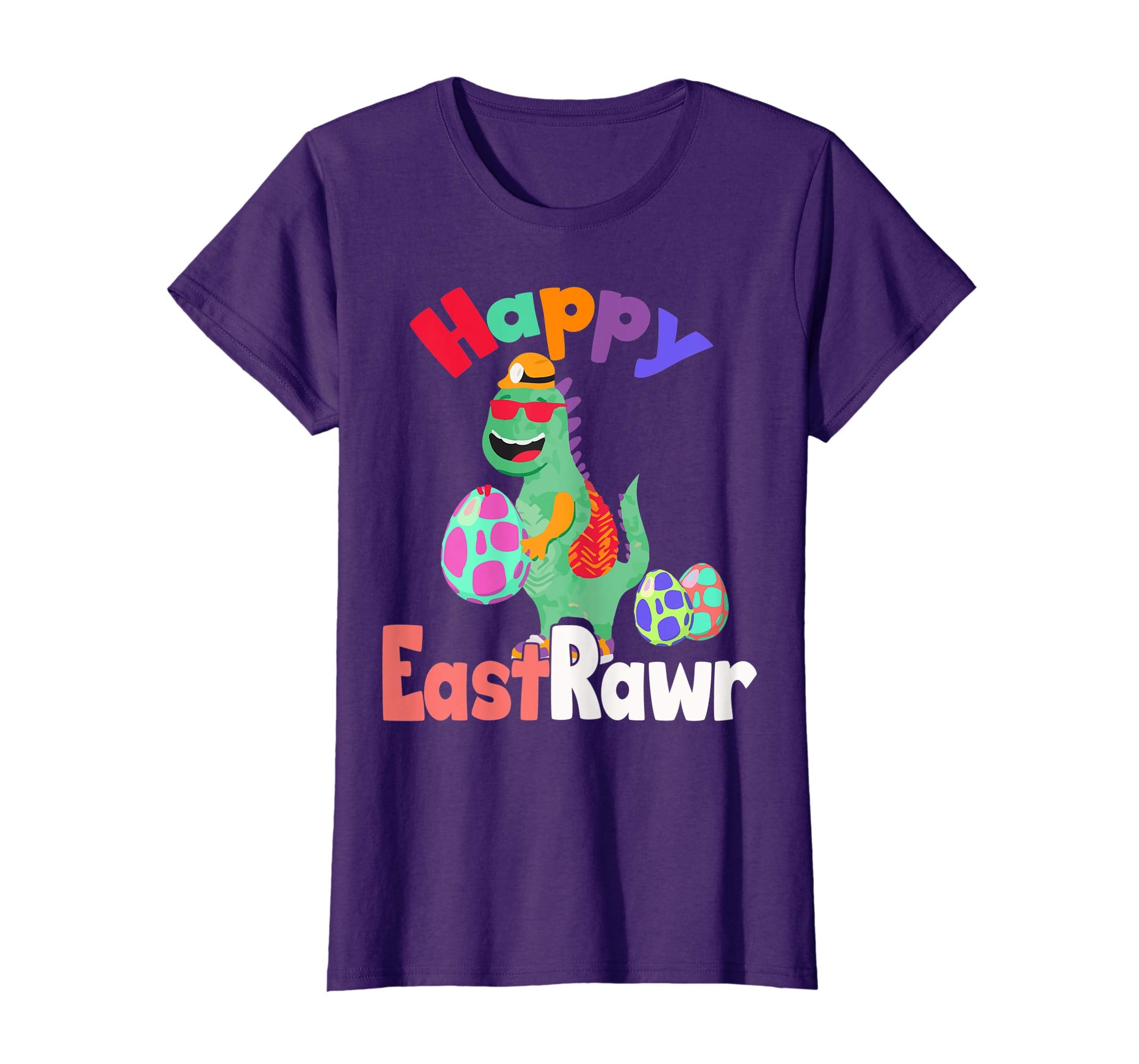 Happy Eastrawr T Rex Dinosaur Easter Bunny Egg Shirt Kids