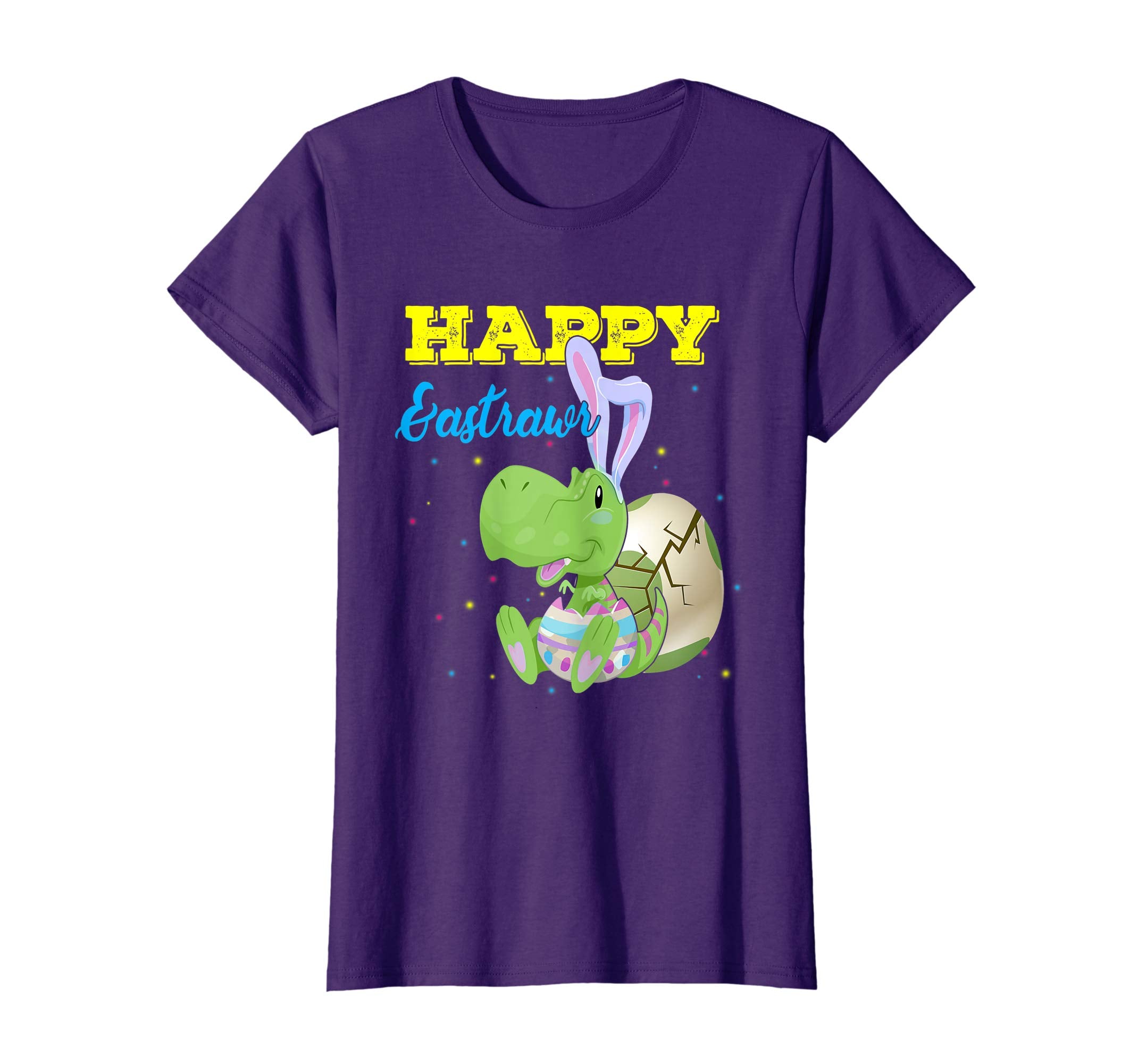 Happy Eastrawr T Rex Dinosaur Easter Bunny Egg Shirt Kids