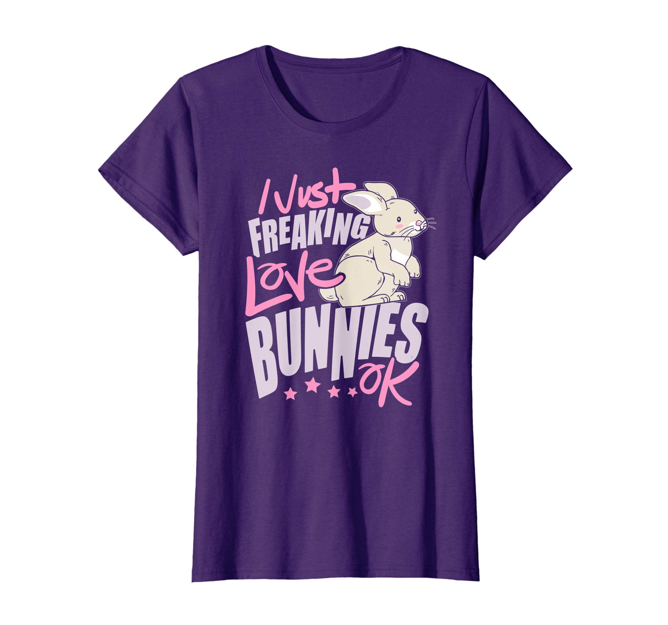 I Just Freaking Love Bunnies Easter Shirt For Girls