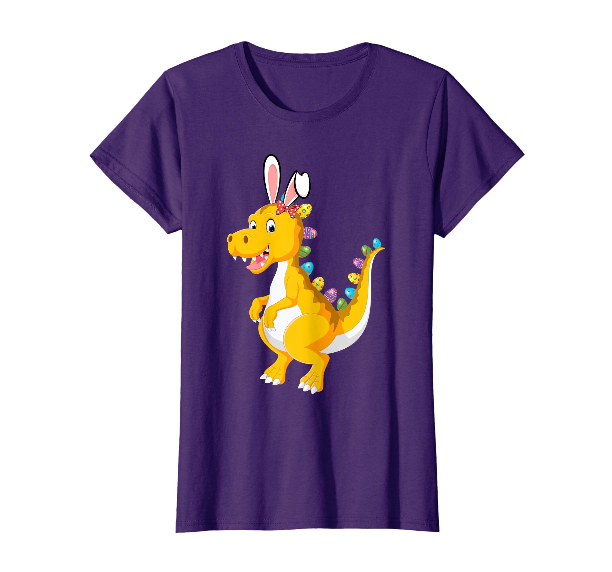 Funny Dinosaur T-rex Bunny with Eggs Easter T shirt