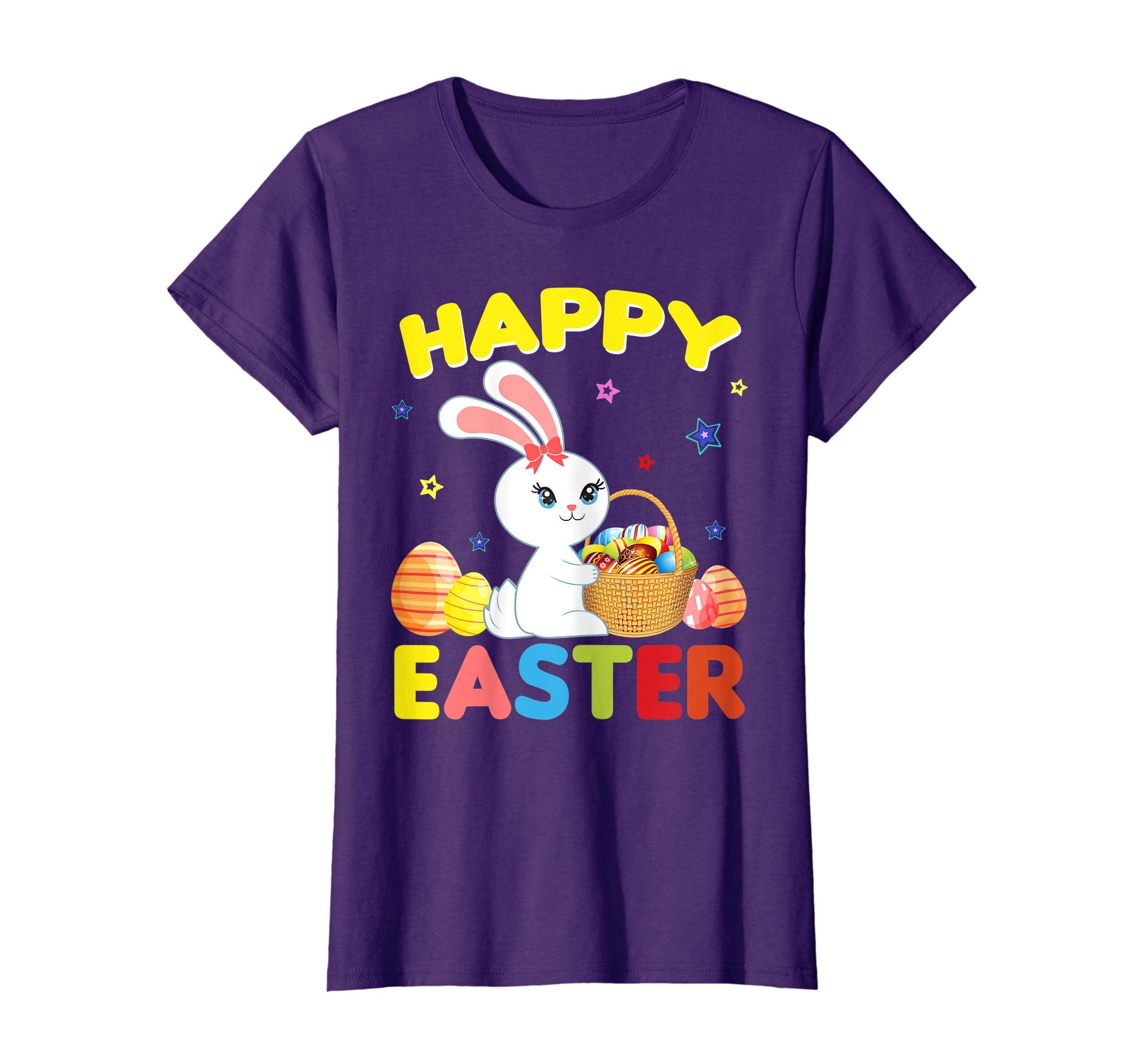 Easter T Shirt Happy Easter Bunny Eggs Tshirt Colorful Gift