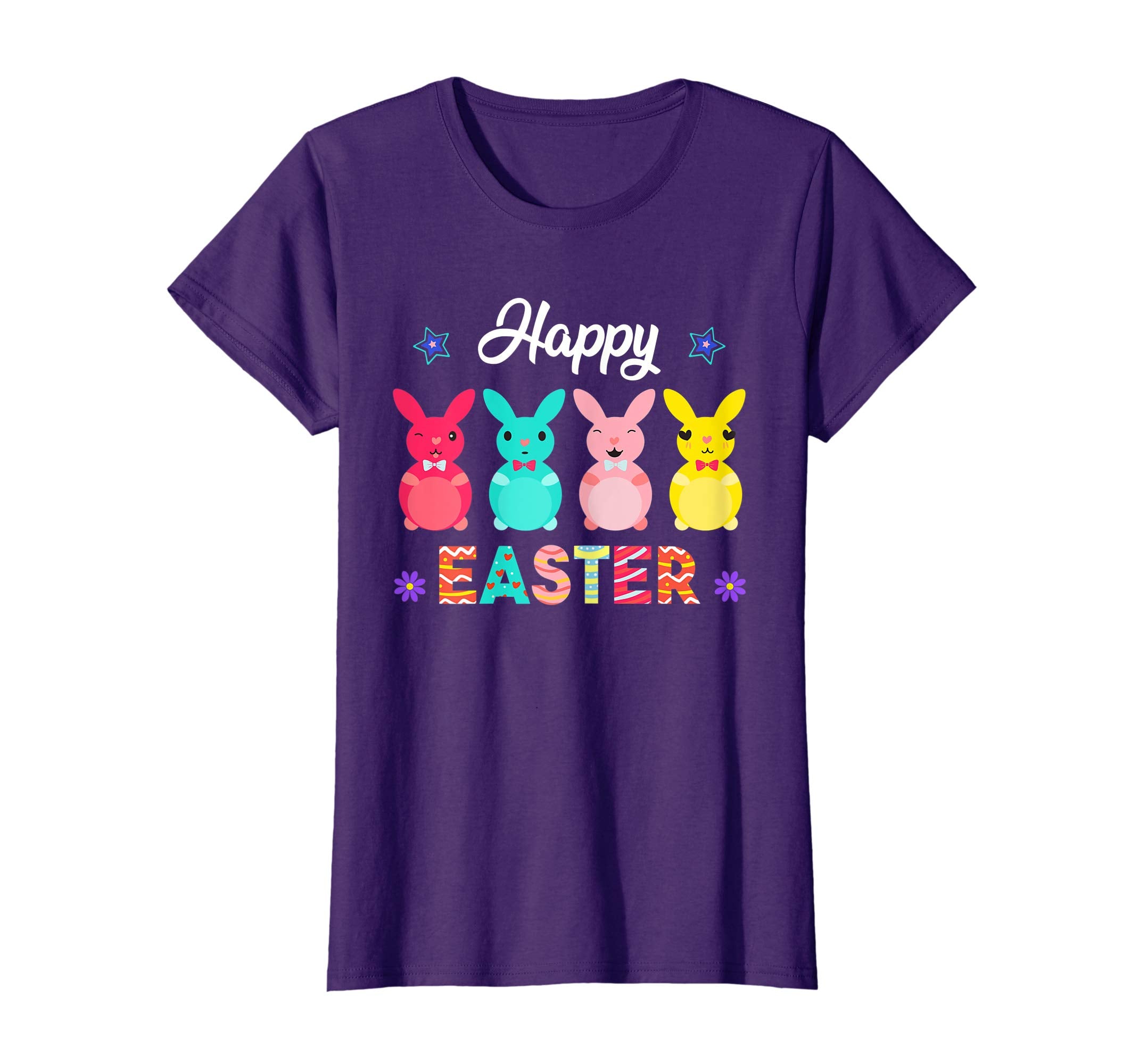 Happy Easter Real Bunny T Shirt Colorful Egg Hunt