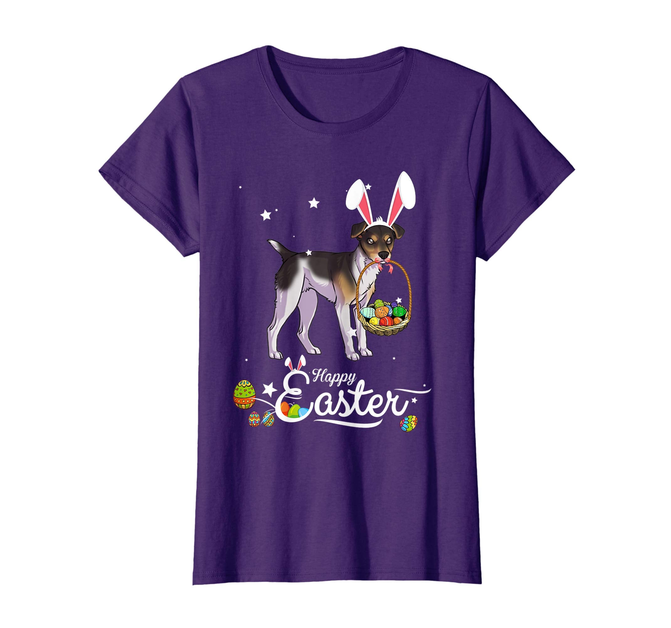 Rat Terrier Dog With Bunny Hat Easter Costume T Shirt