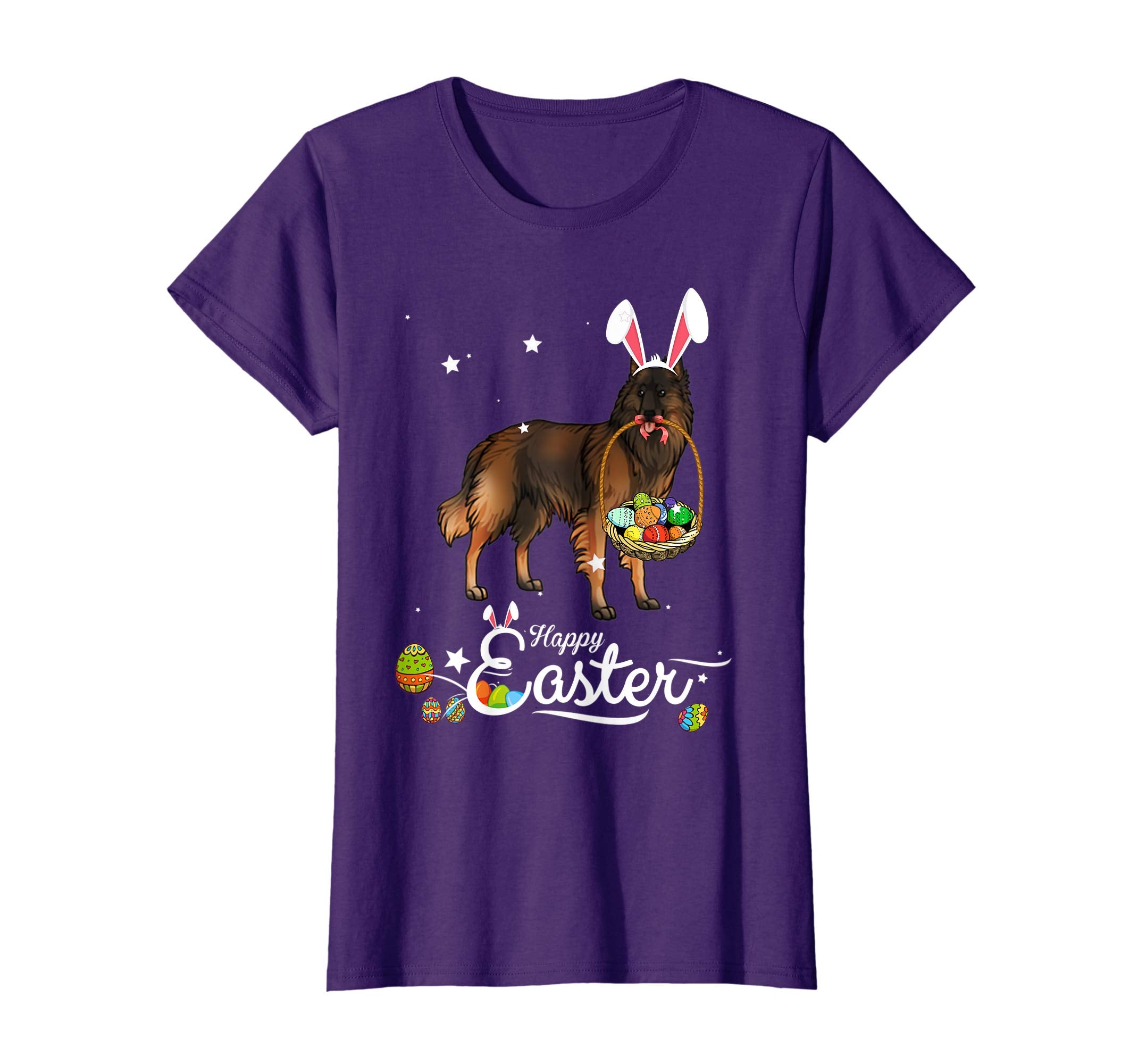 Belgian Tervuren Dog With Bunny Hat Easter Costume T Shirt