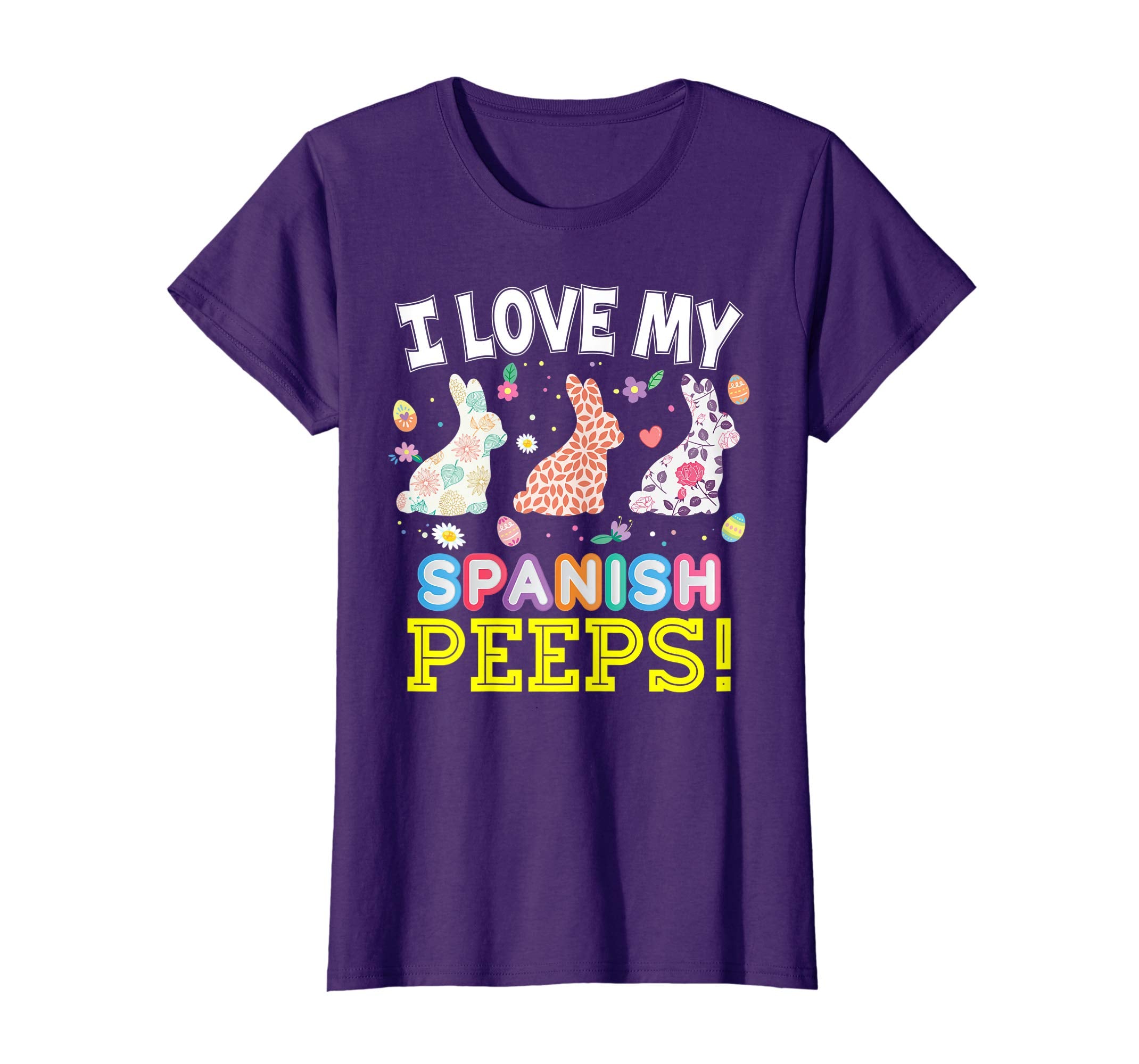 I Love My Spanish Peeps Teacher Easter Bunnies T-Shirt Cute