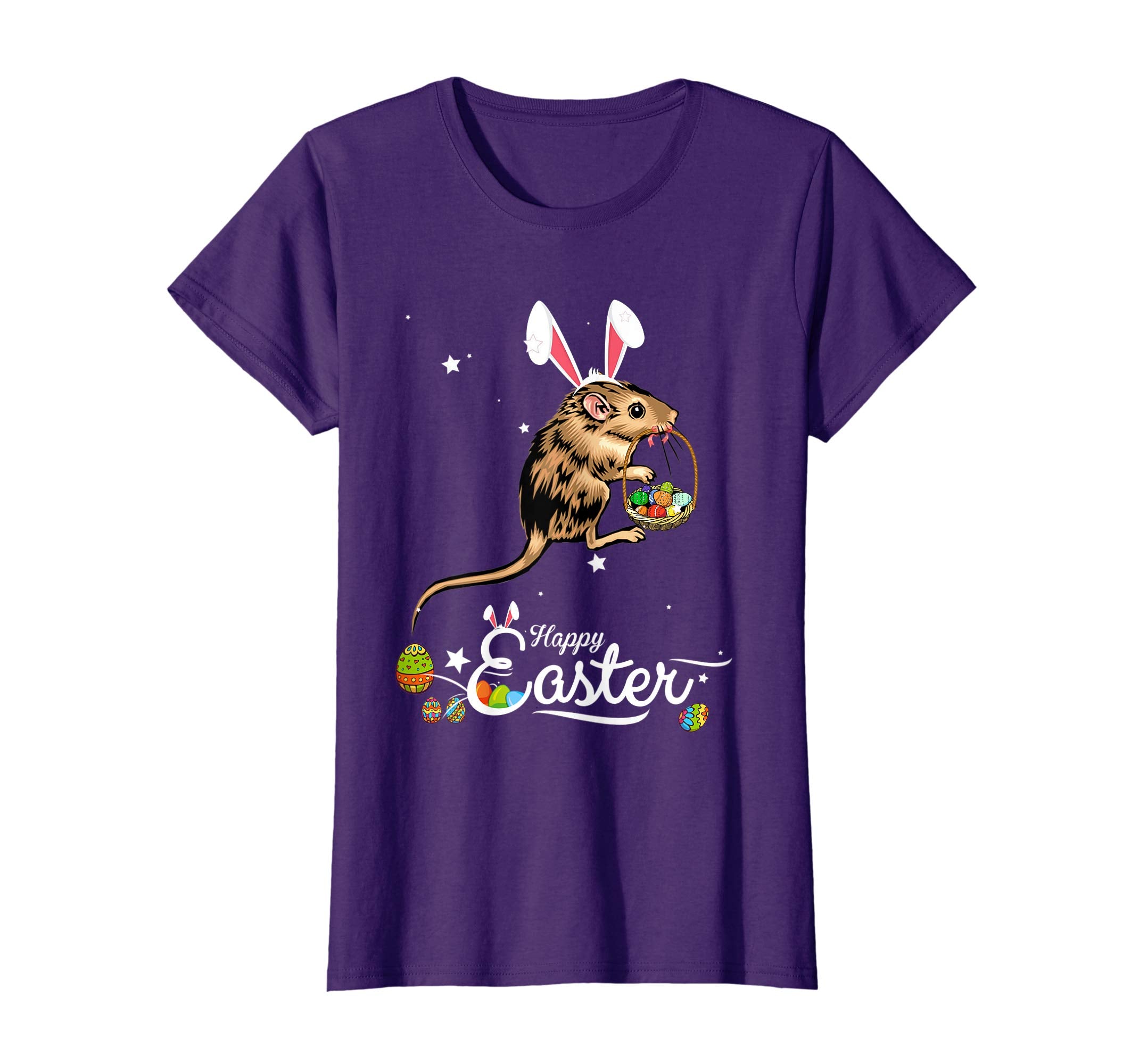 Cute Easter Mouse with Bunny Ears and Eggs T Shirt
