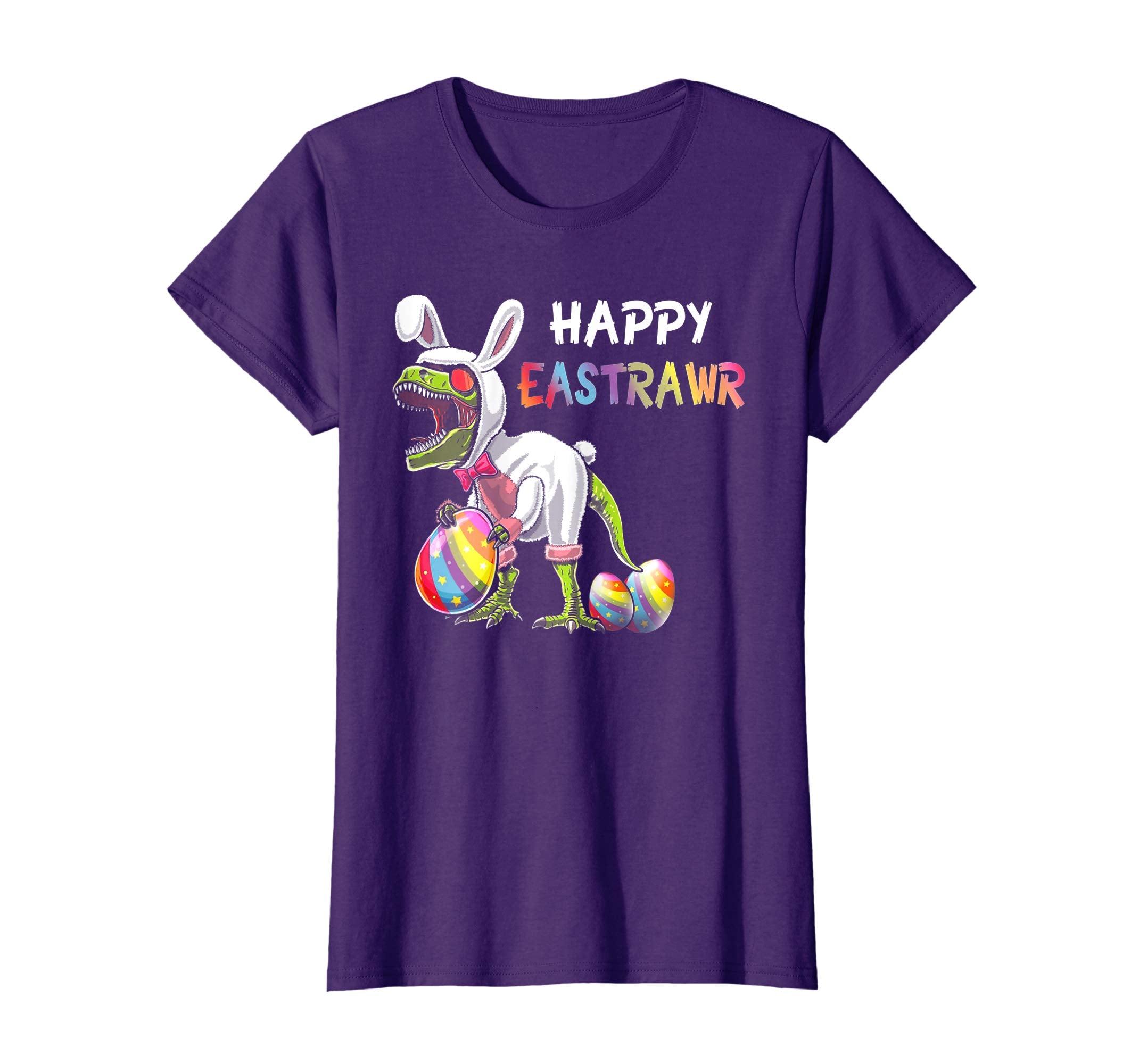 Happy Eastrawr T Rex Dinosaur Easter Bunny Egg Shirt Kids