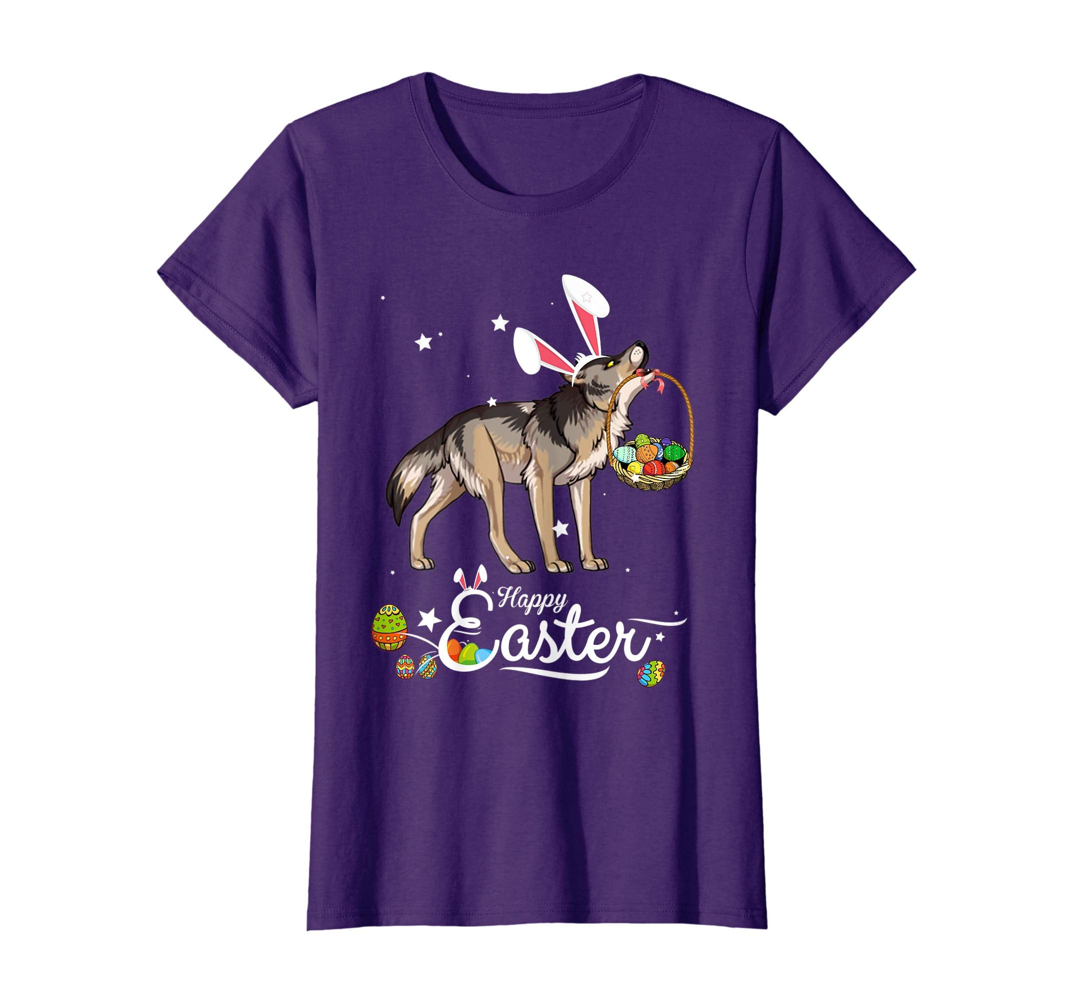 Wolf Dog With Bunny Hat Easter Costume T Shirt