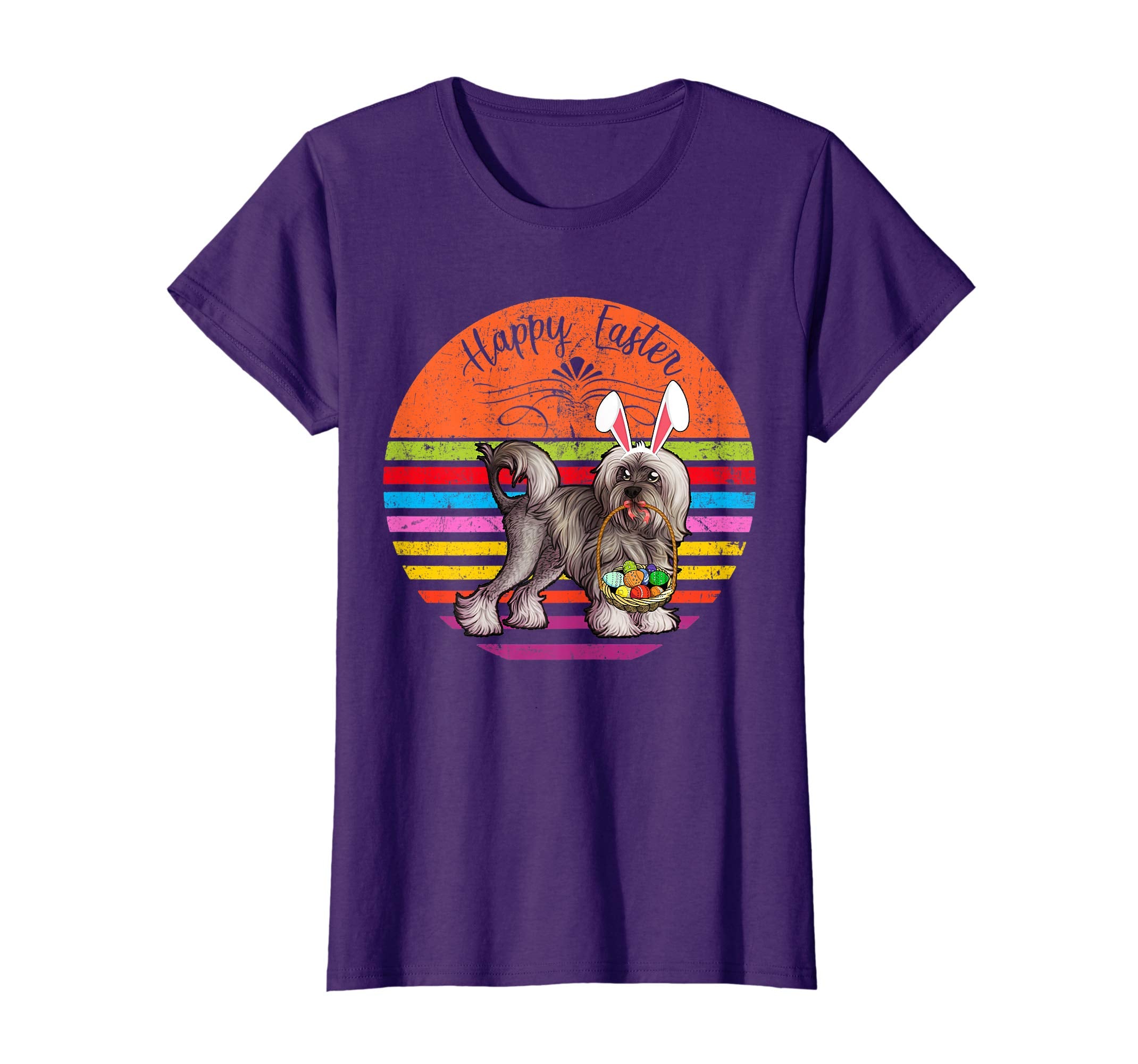 Vintage Lowchen Dog Easter Eggs Basket T Shirt
