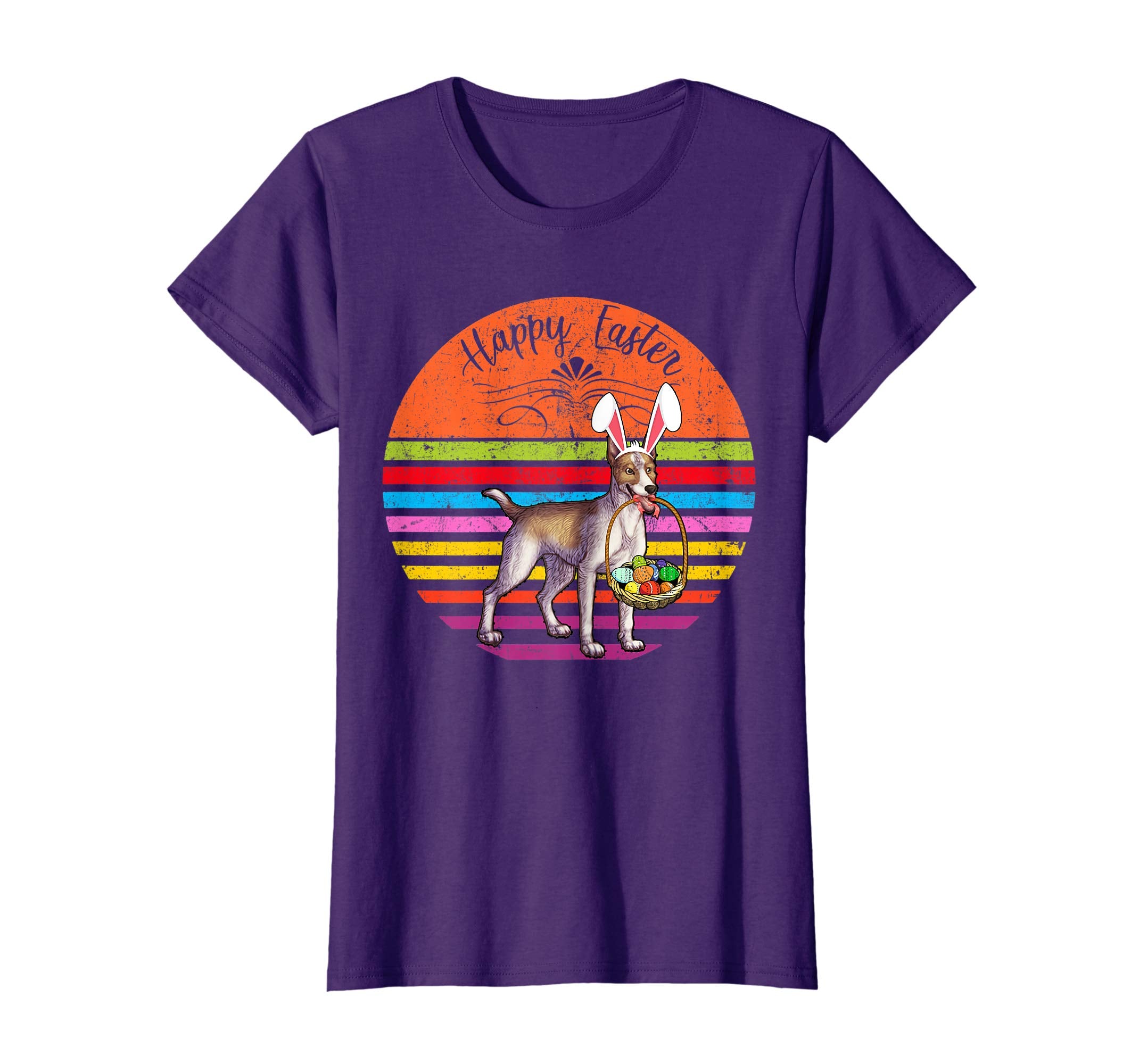 Vintage Feist Dog Easter Eggs Basket T Shirt