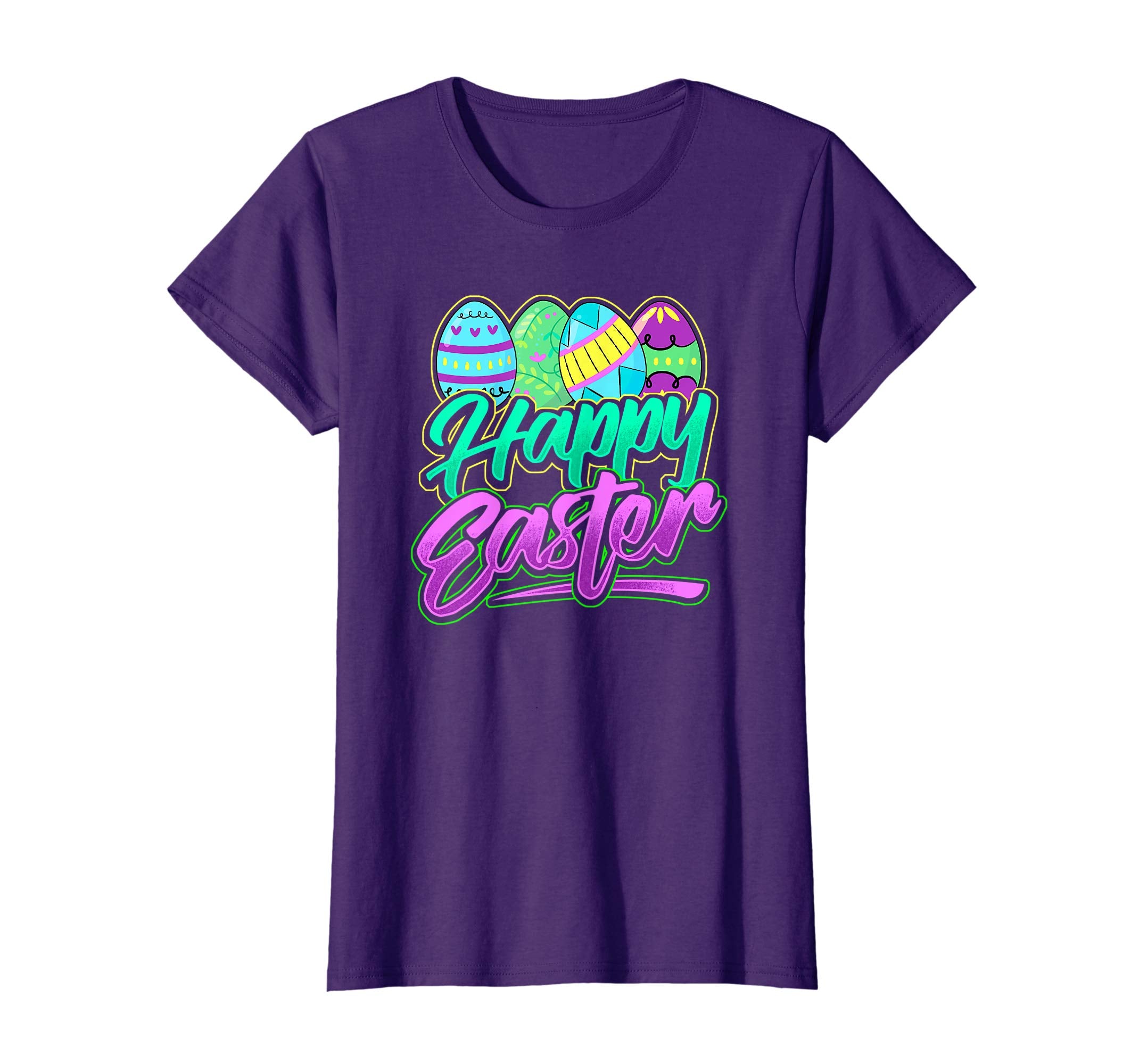 Happy Easter T-Shirt Cute Pastel Easter Eggs Tee Gift