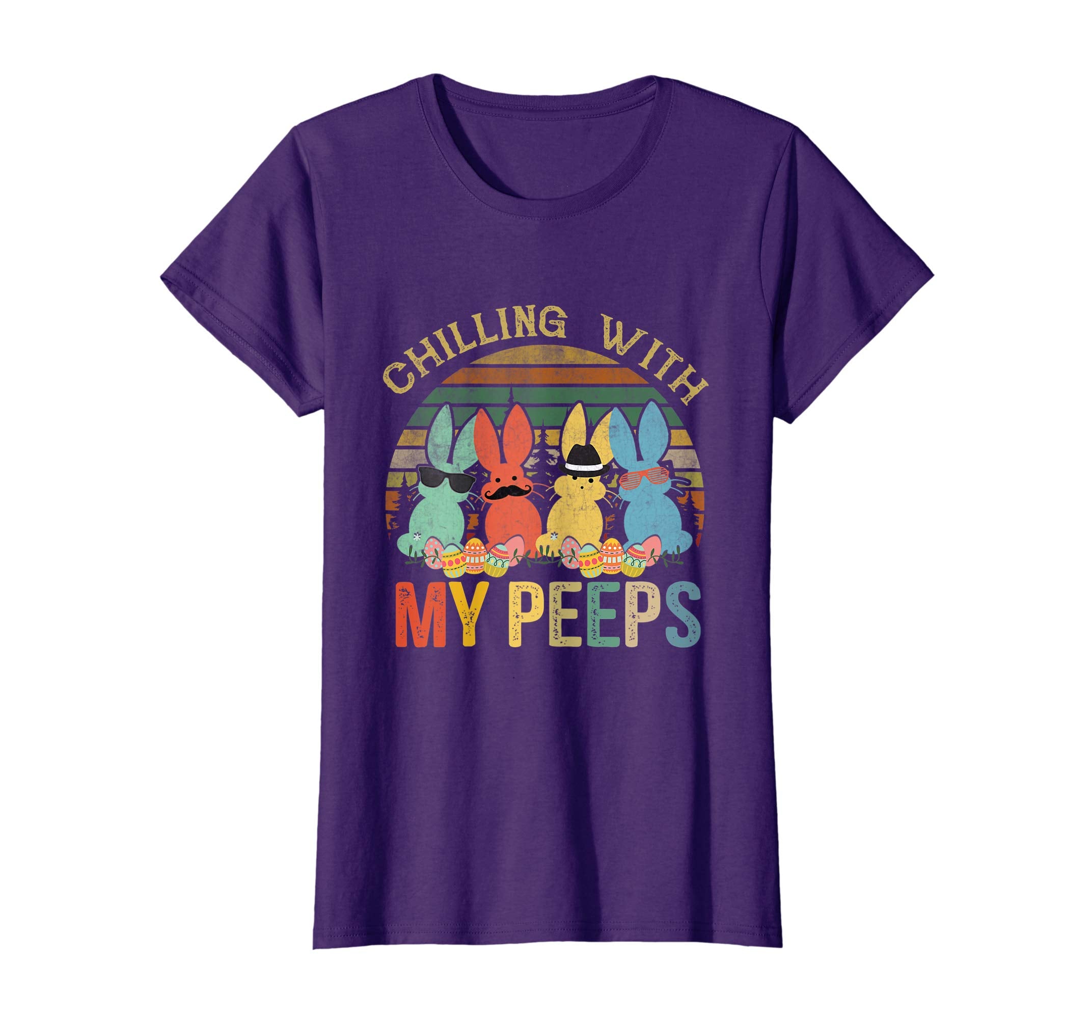 Chillin' With My Peeps Funny Easter vintage T Shirt