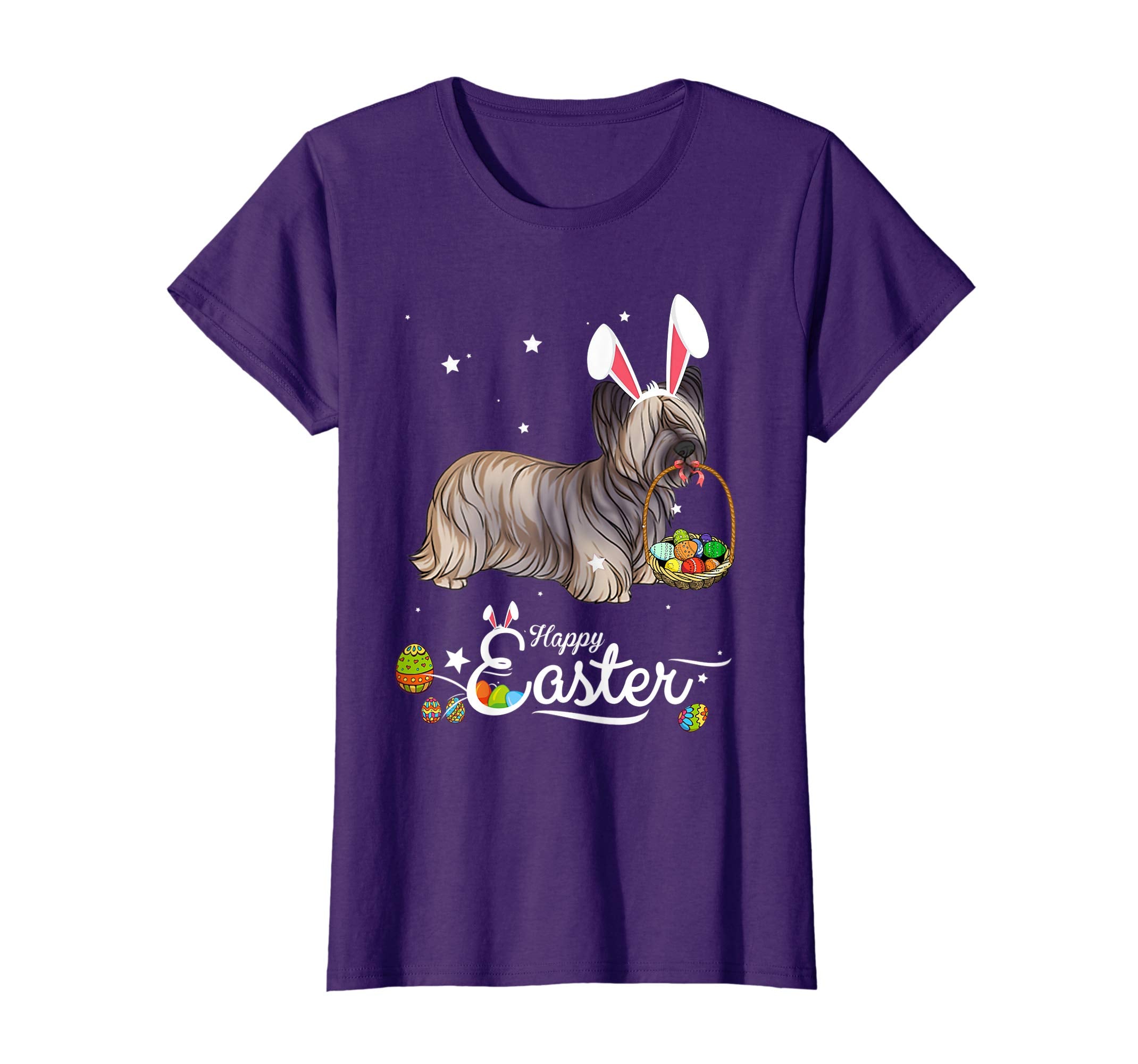 Skye Terrier Dog With Bunny Hat Easter Costume T Shirt