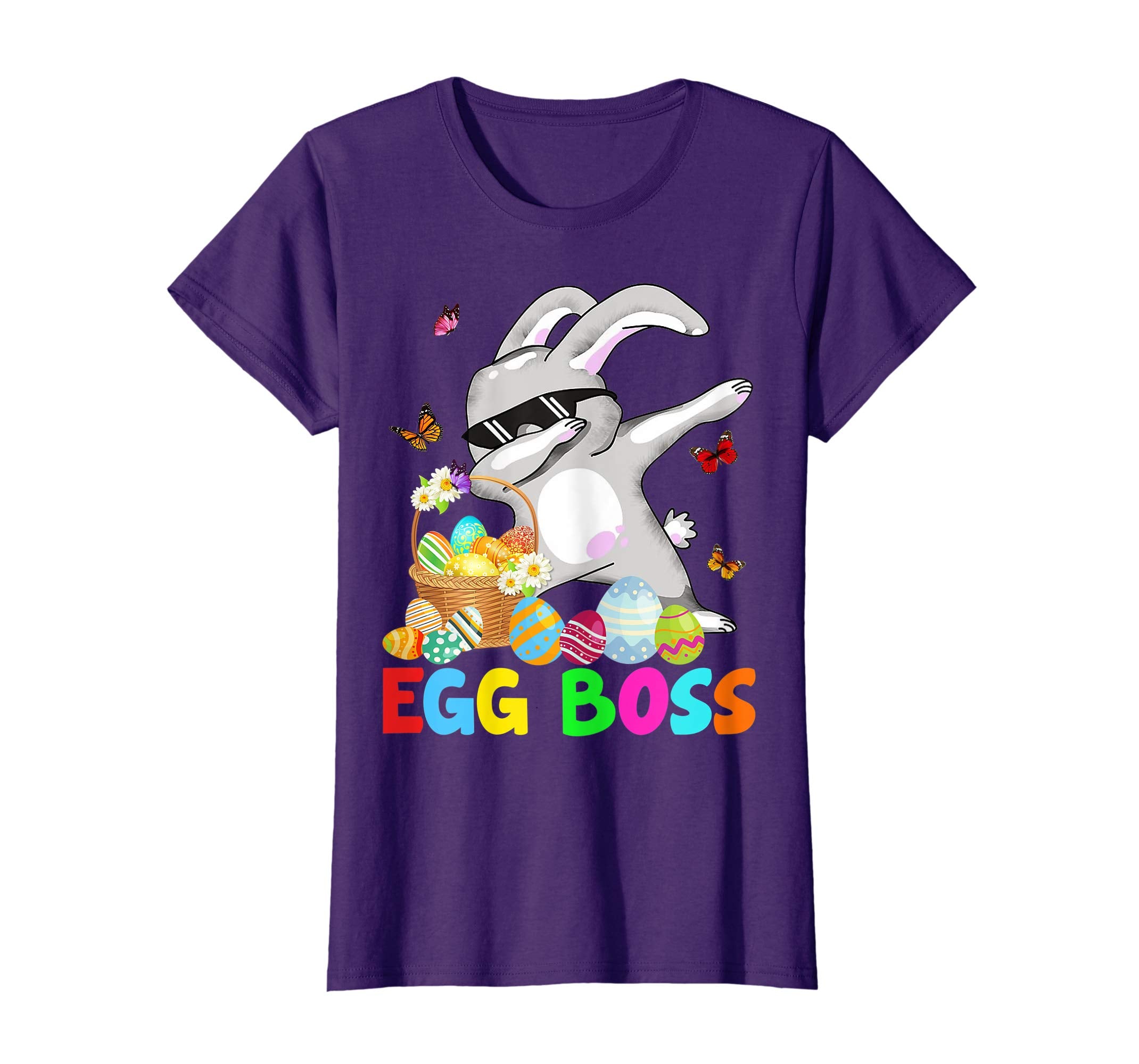 Dabbing Egg Boss Easter Bunny T Shirt For Kids Toddlers Boys
