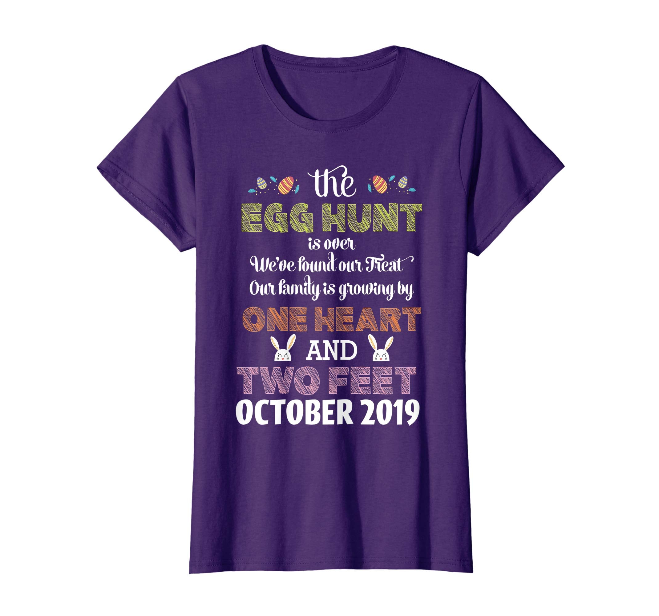 Pregnancy Announcement Due In October 2019 Easter Tshirt