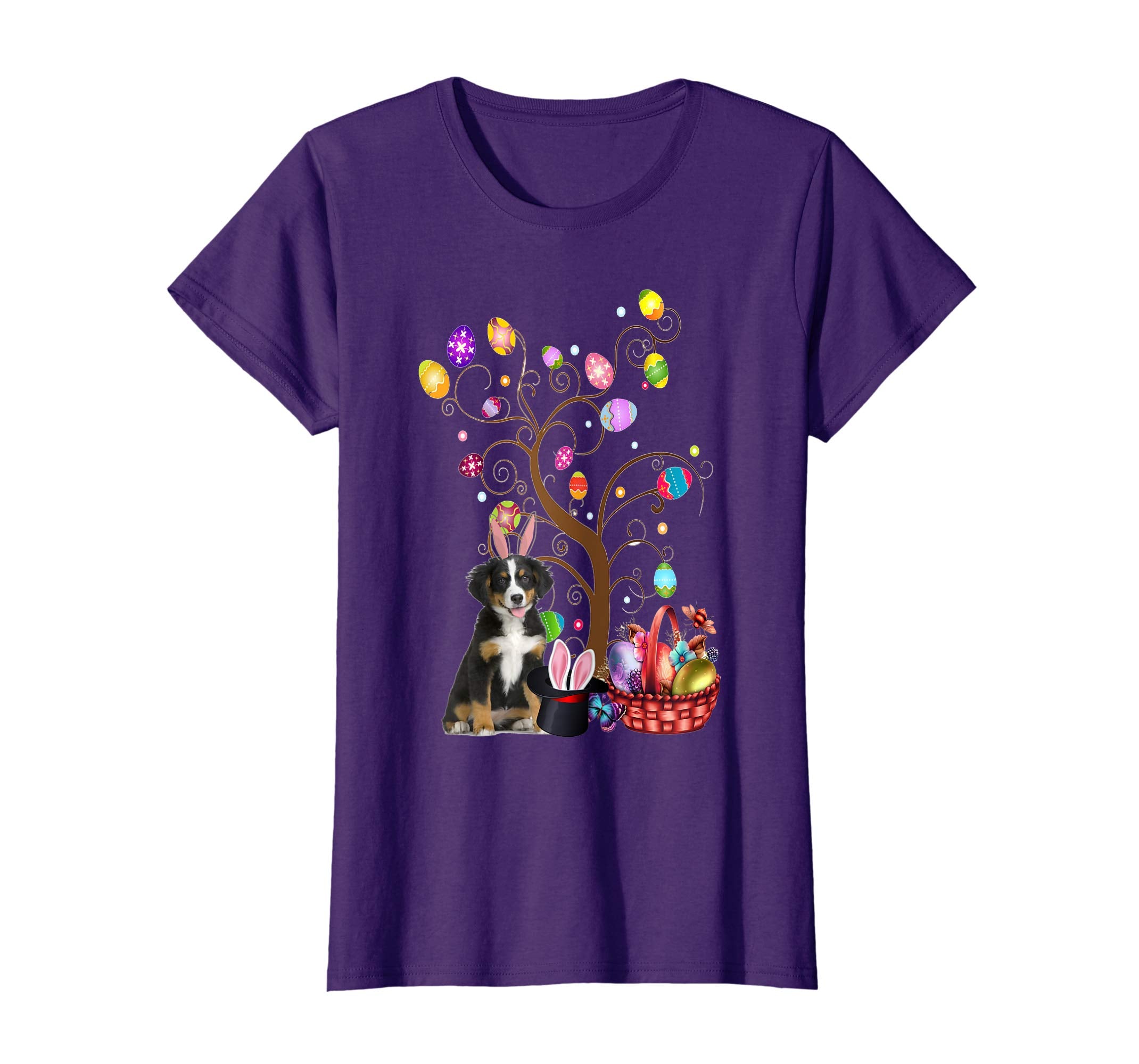 Bunny Bernese Mountain Dog Easter Day Hunting Egg T-Shirt