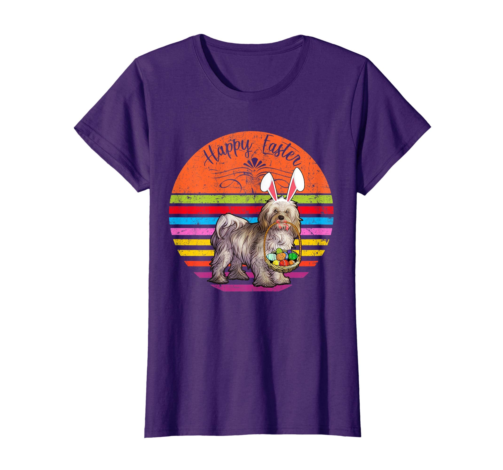 Vintage Havanese Dog Easter Eggs Basket T Shirt