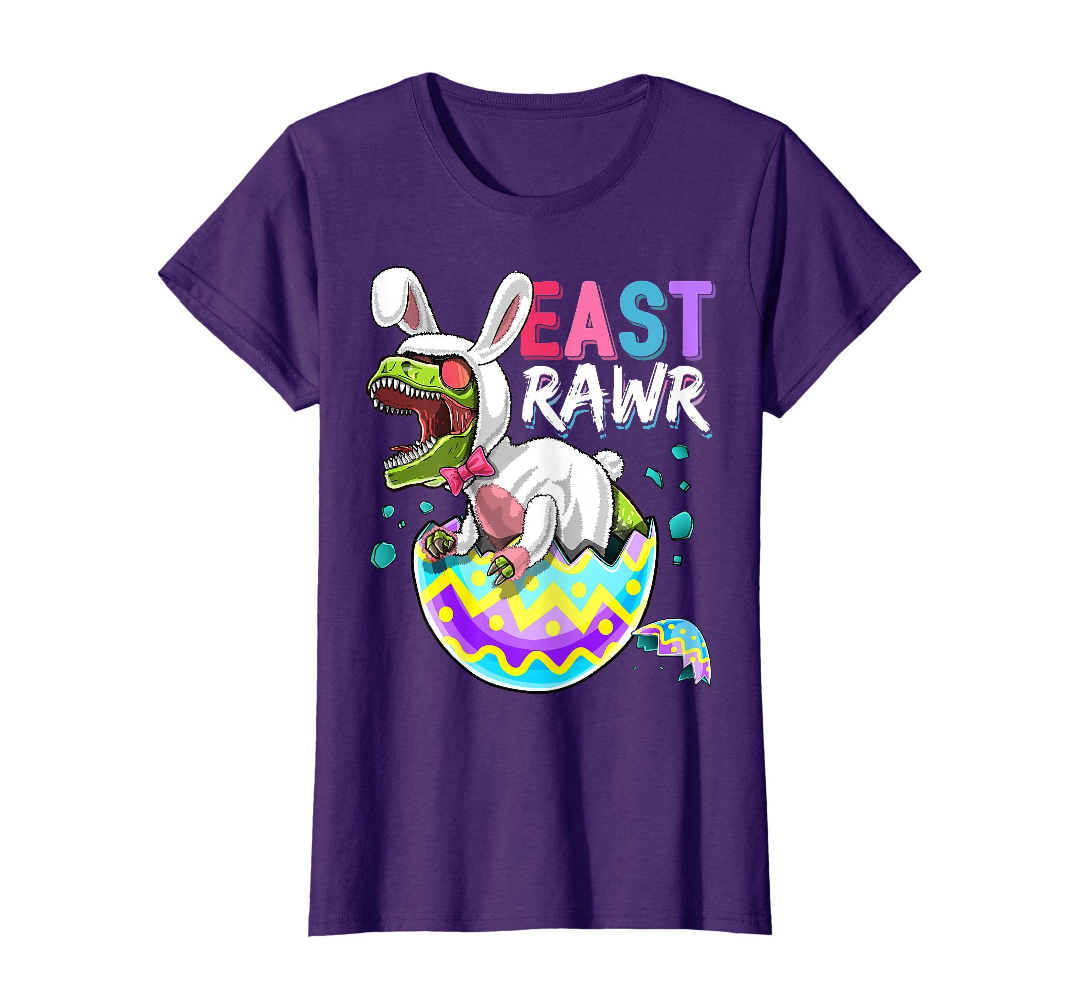 Happy Eastrawr T Rex Dinosaur Easter Bunny Egg Shirt Kids