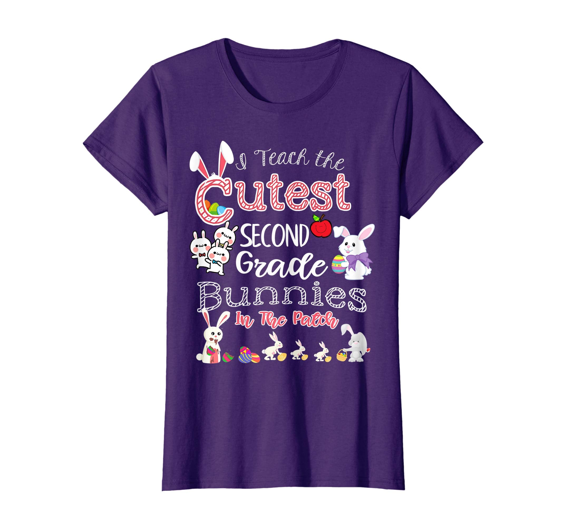 Cute Easter Second Grade Teacher T Shirt - Cutest Bunnies