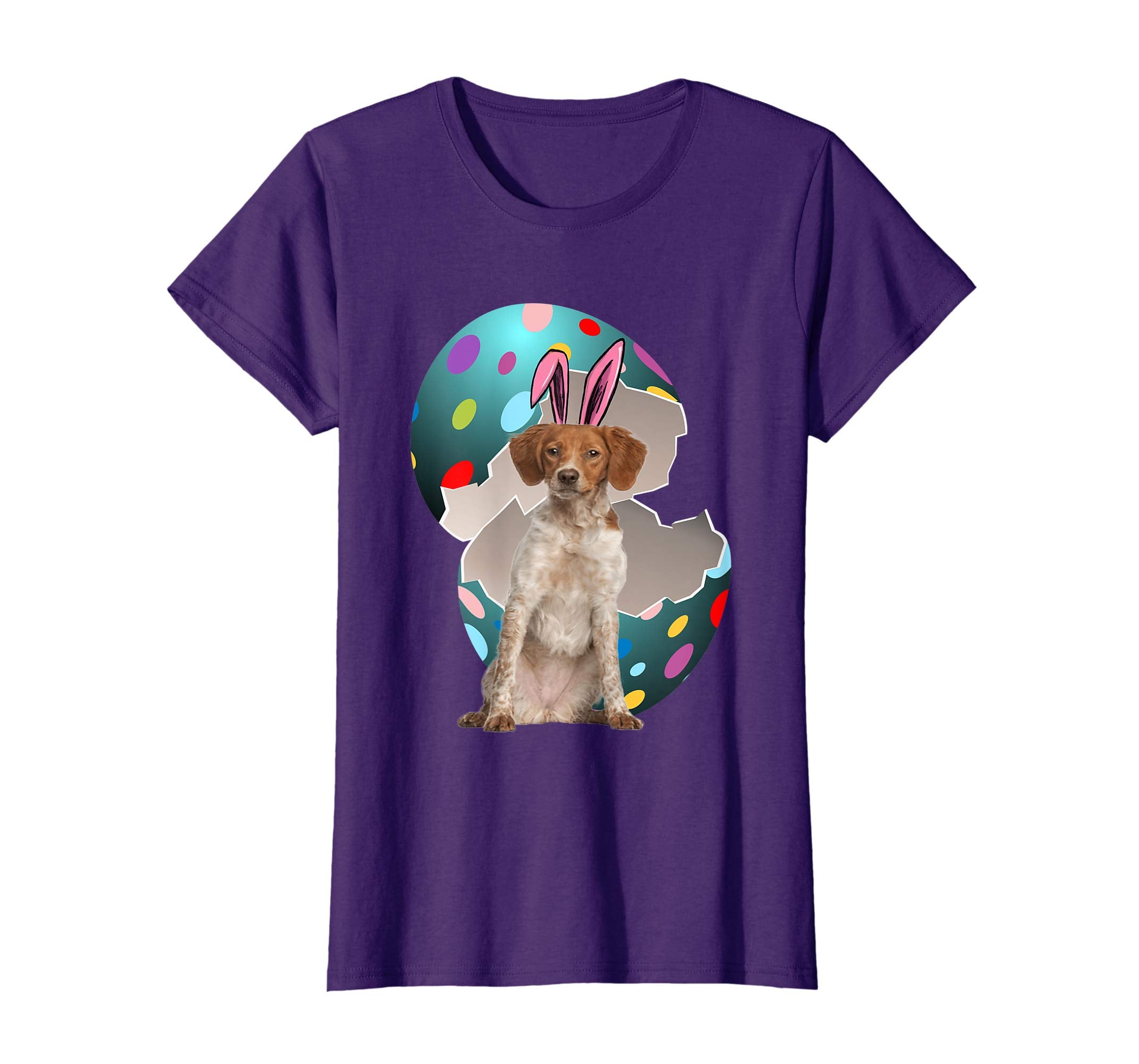 Brittany Spaniel Dad Mom Easter Day Gift T shirt