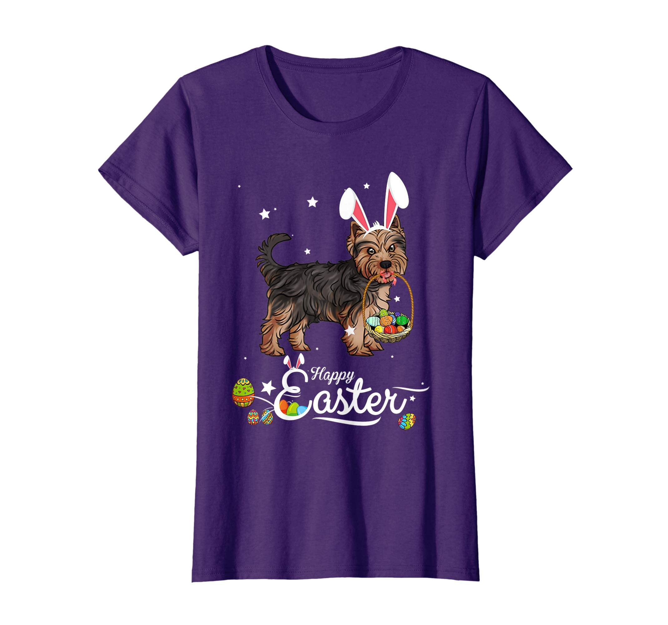Yorkshire Terrier Dog With Bunny Hat Easter Costume T Shirt