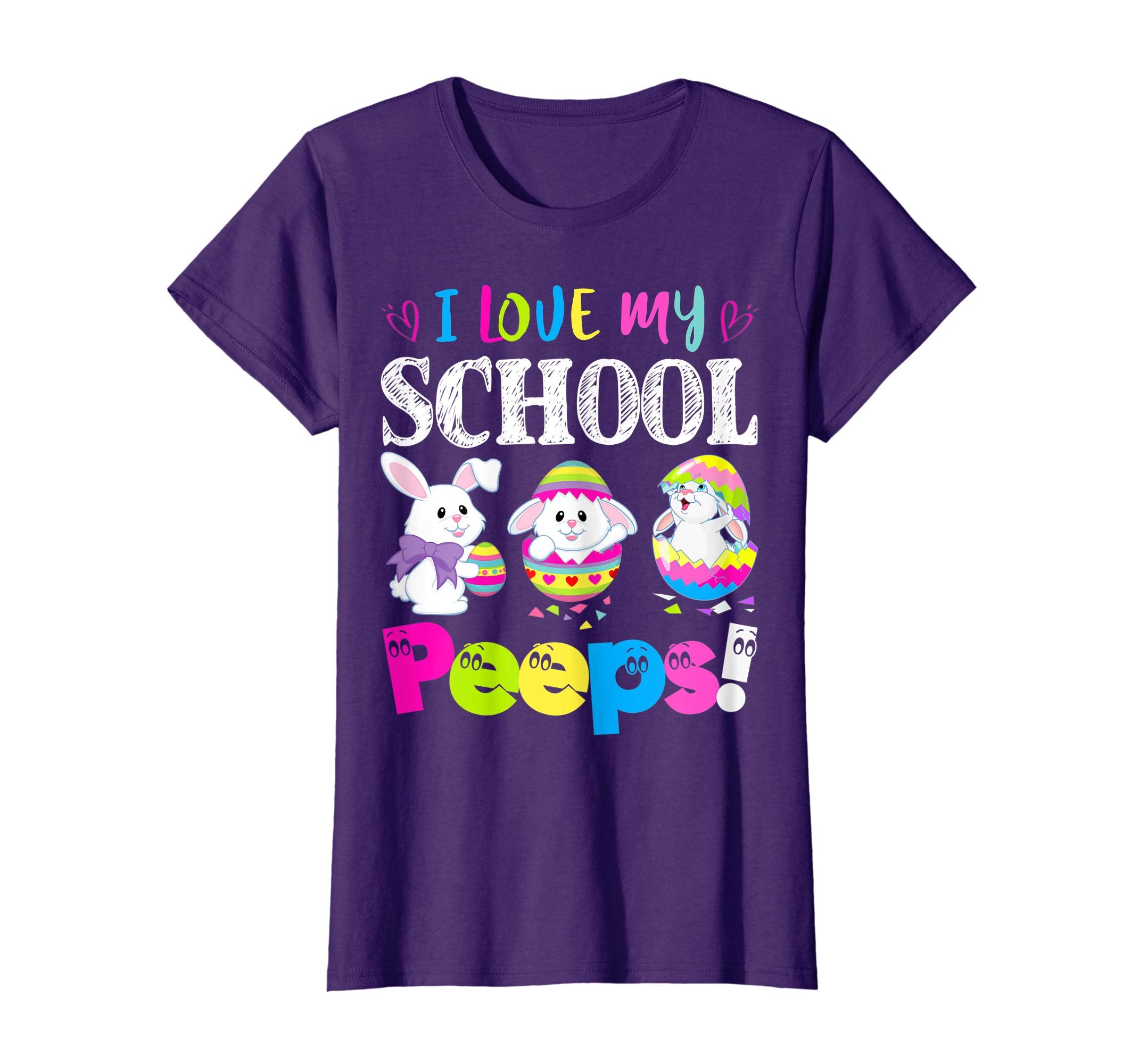 I Love My School Peeps Easter Bunny Gift T-Shirt