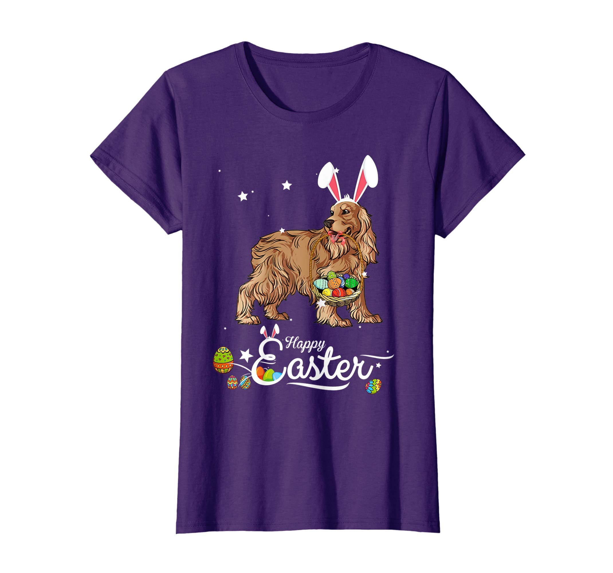 Cocker Spaniel Dog With Bunny Hat Easter Costume T Shirt
