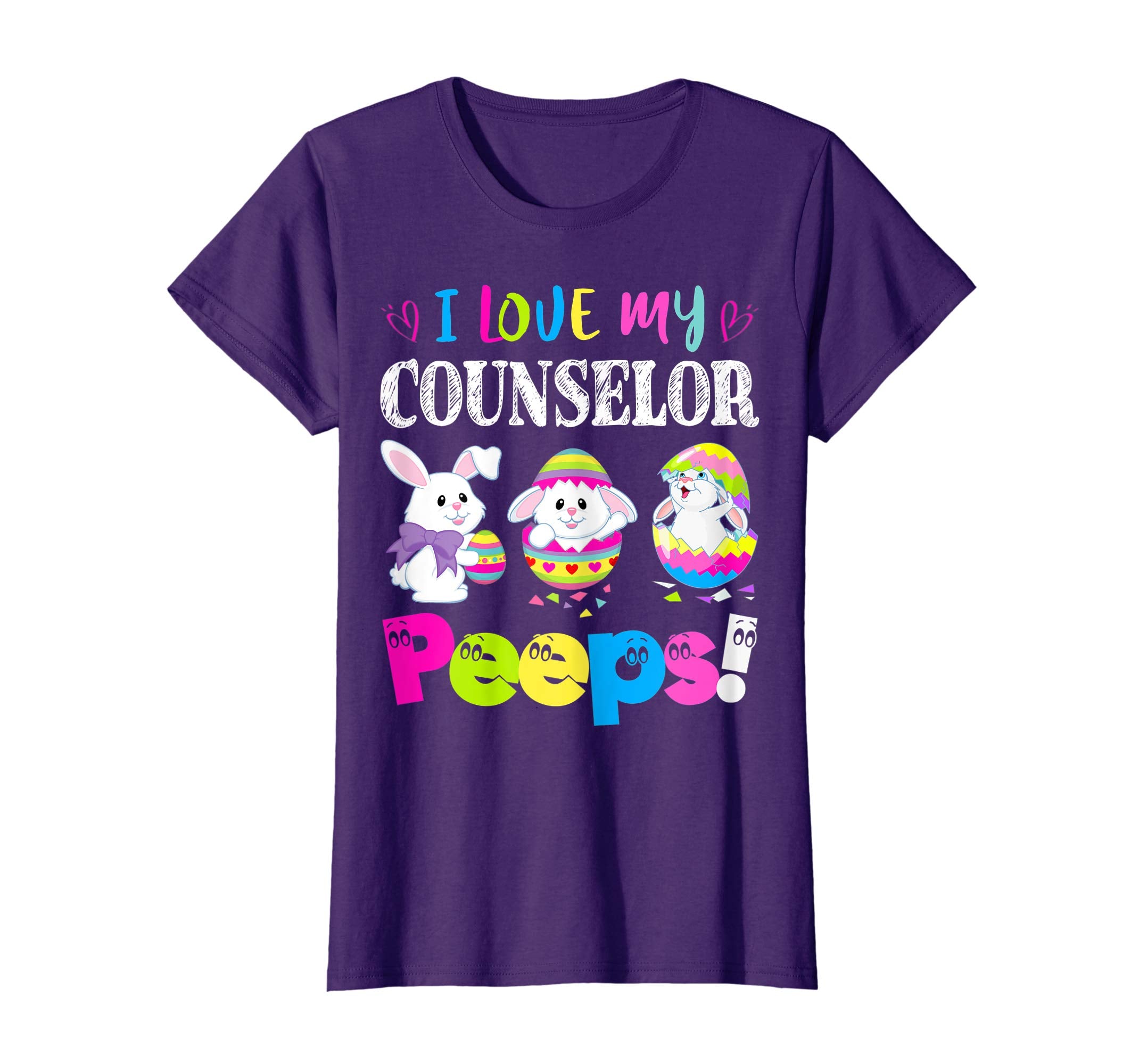 I Love My Counselor Peeps Easter Bunny Gift T-Shirt