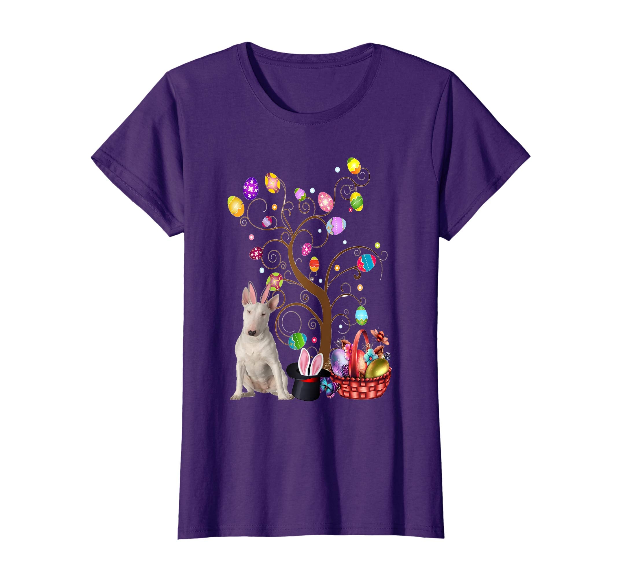 Bunny Bull Terrier Easter Day Hunting Egg T-Shirt Mom Gift