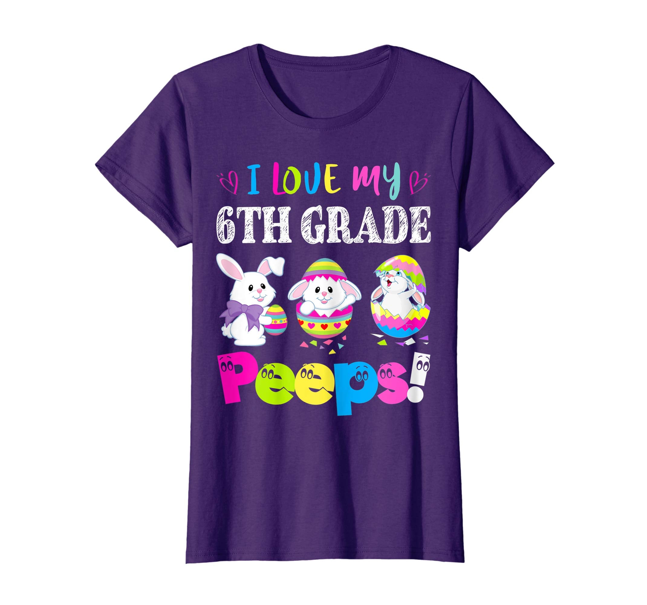 I Love My 6th Grade Peeps Easter Bunny Gift T-Shirt