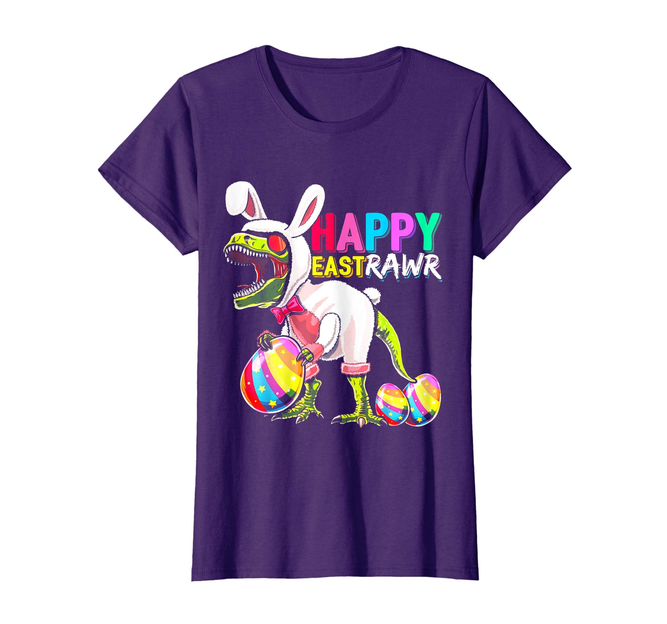 Happy Eastrawr T Rex Dinosaur Easter Bunny Egg Shirt Kids