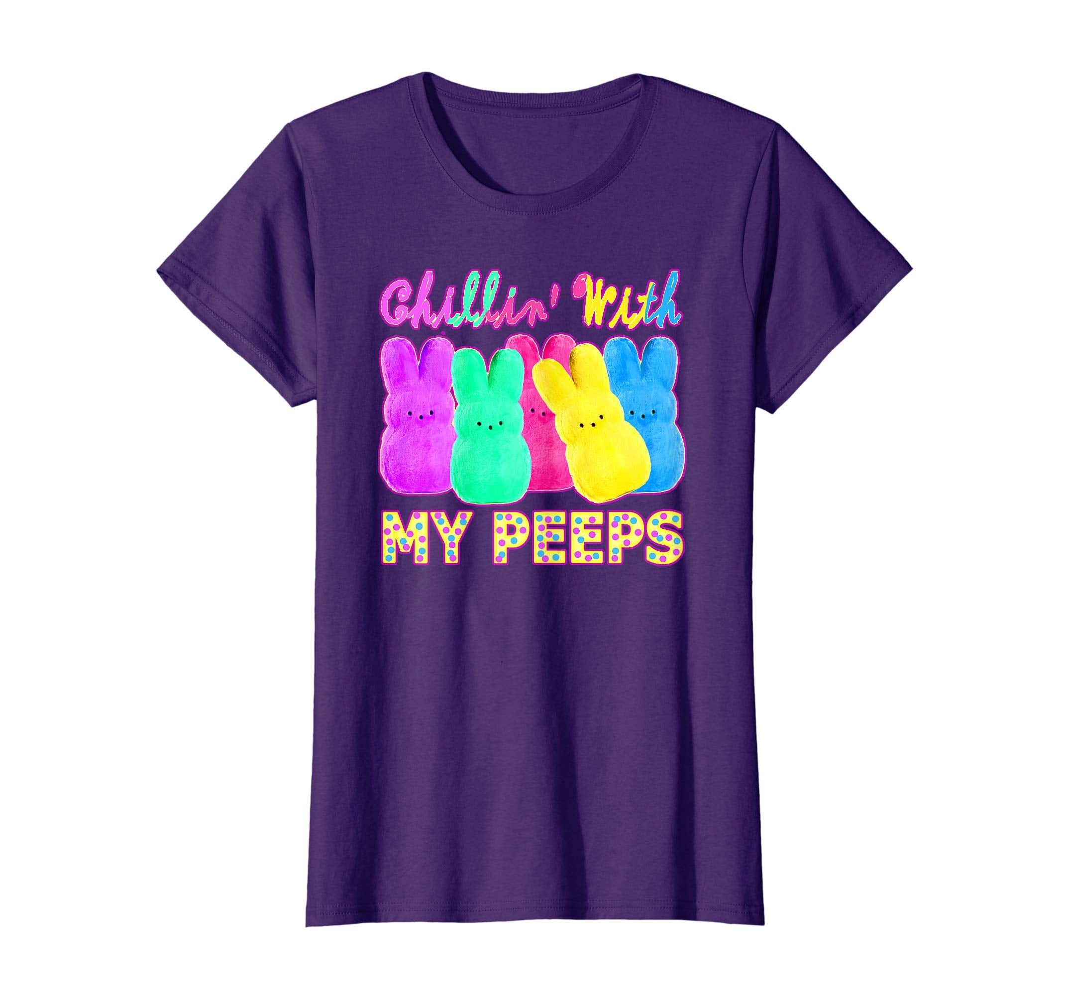 Womens Peeps Easter Candy Bunny Easter T-Shirt for Ladies