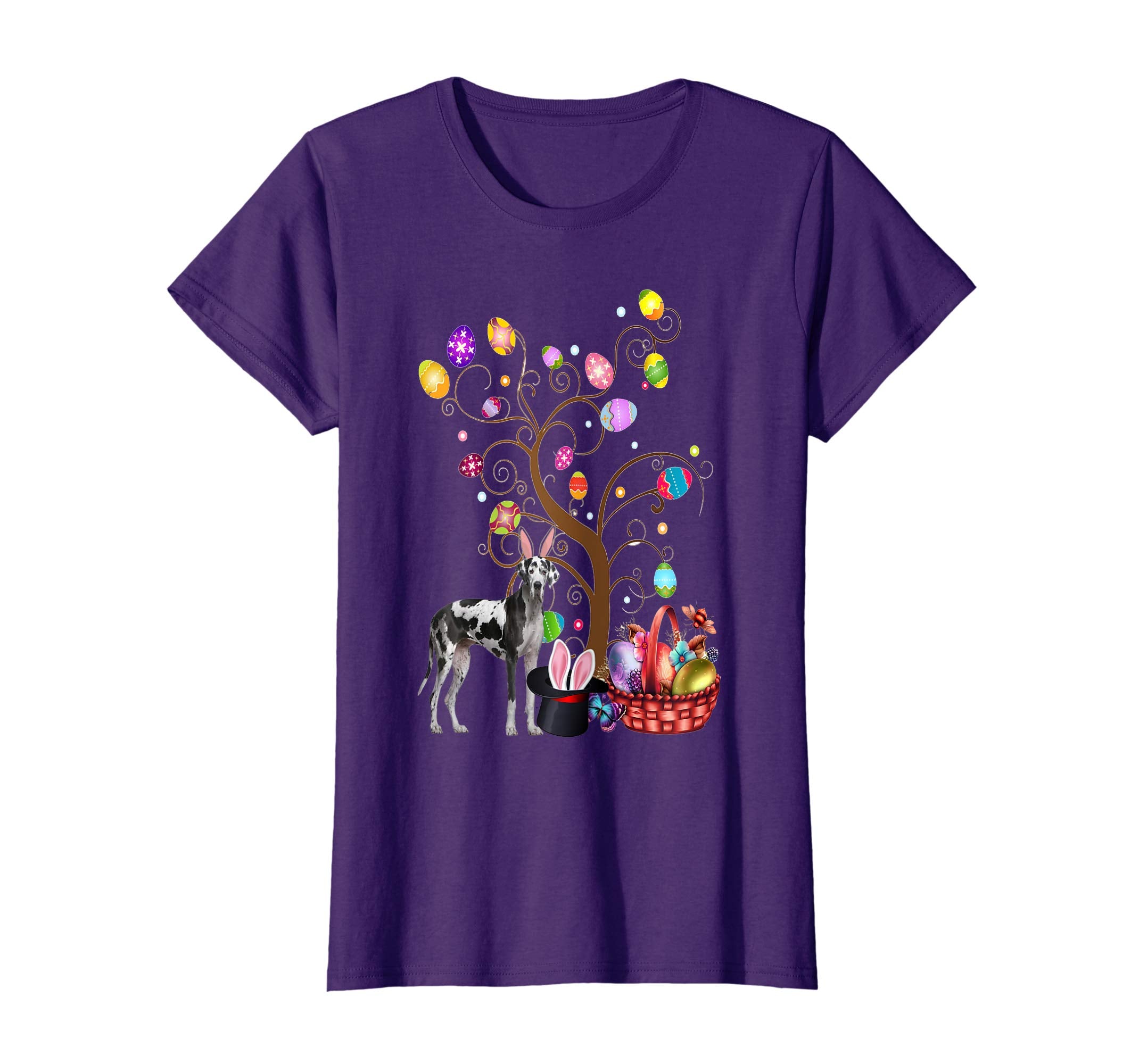 Bunny Great Dane Easter Day Hunting Egg T-Shirt Dad Mom Gift