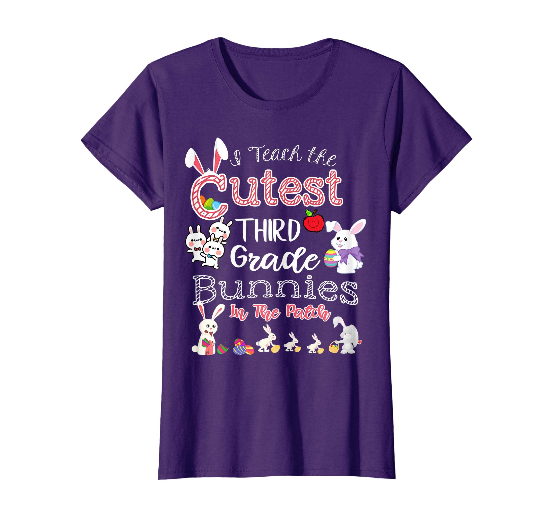 Cute Easter Third Grade Teacher T Shirt - Cutest Bunnies