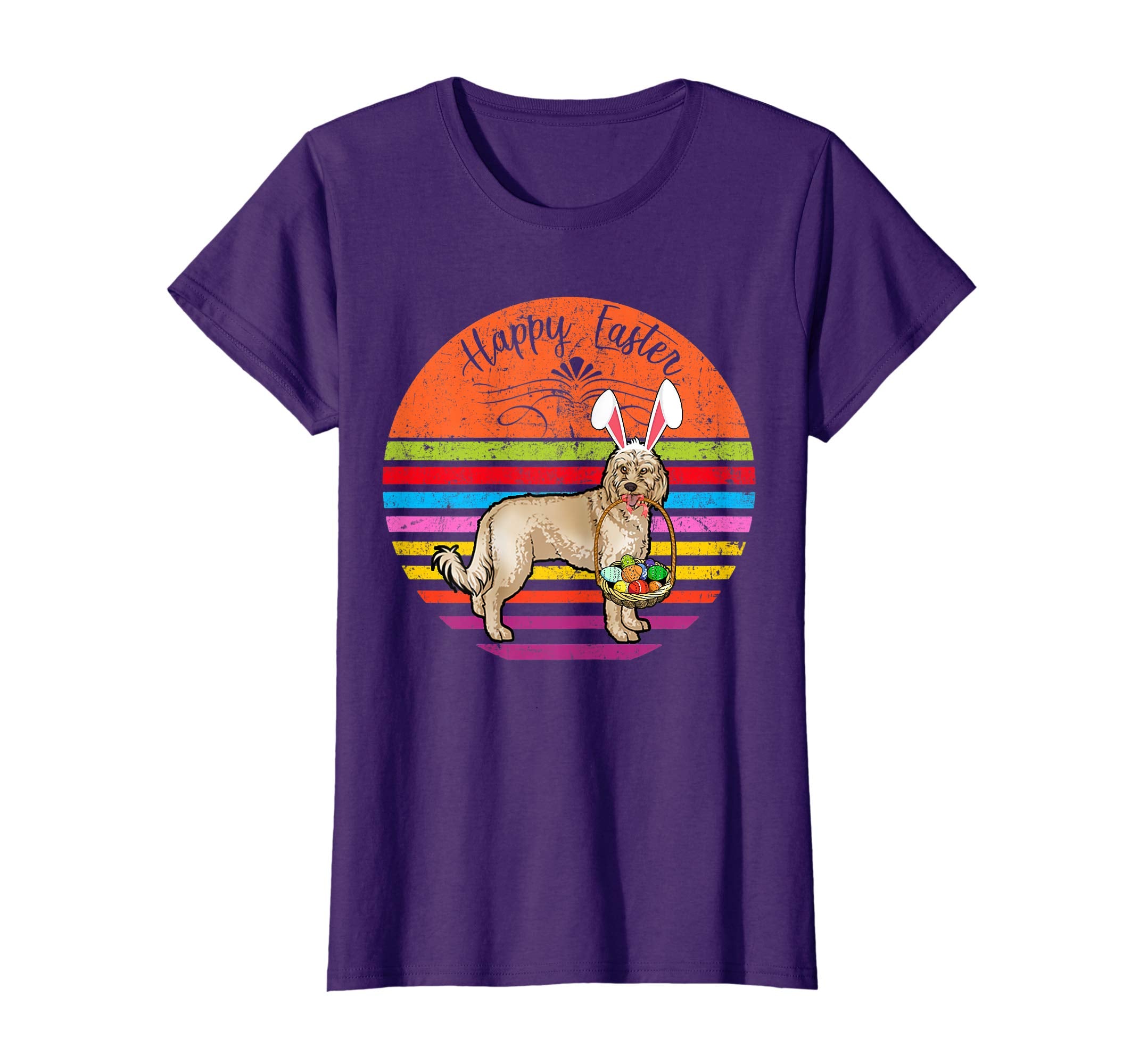Cute Cockapoo Dog With Bunny Hat Happy Easter Eggs T Shirt