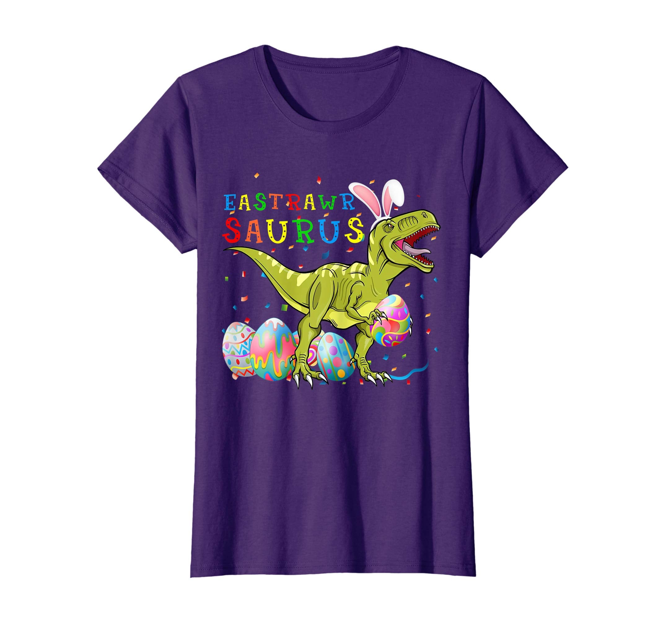 Eastrawr Saurus T Rex Dinosaur Easter Bunny Egg Shirt Kids