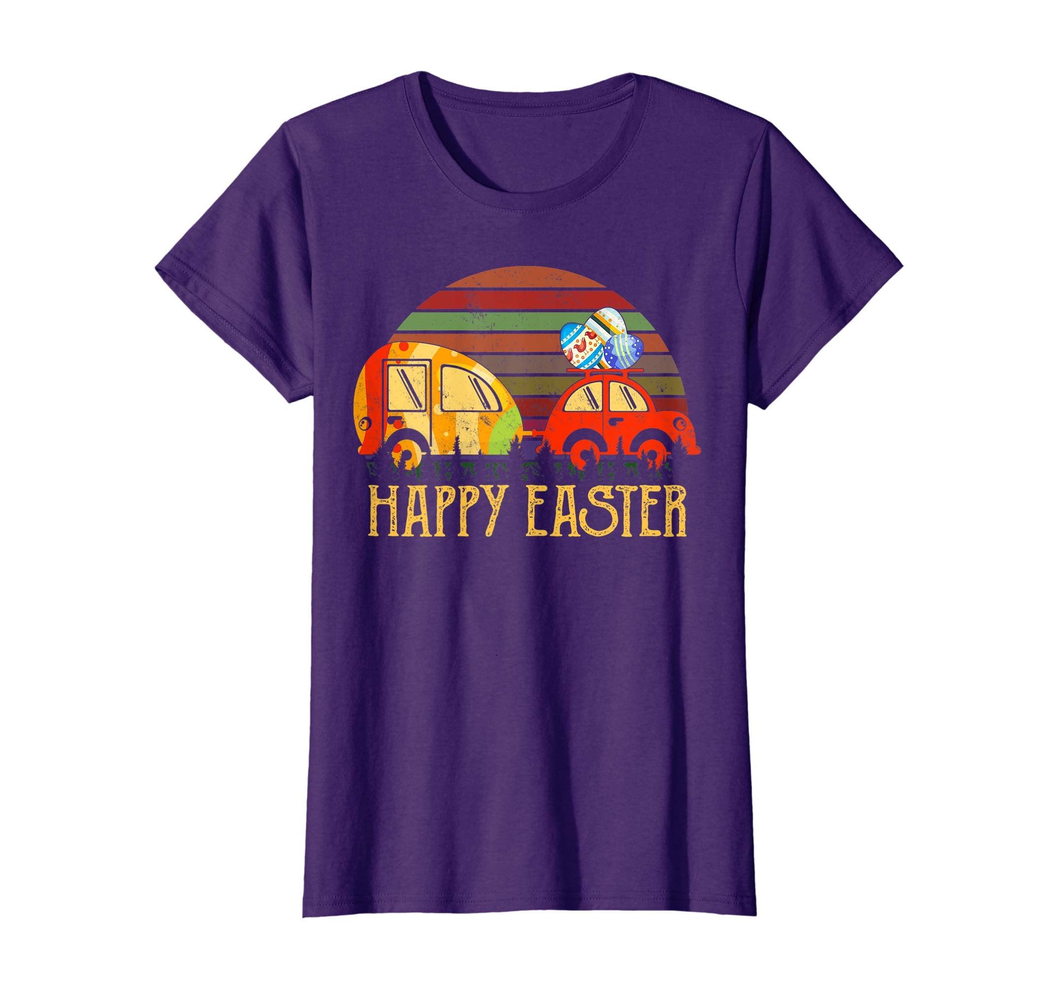 Camping T-shirt Happy Easter Day Bunny eggs for men women