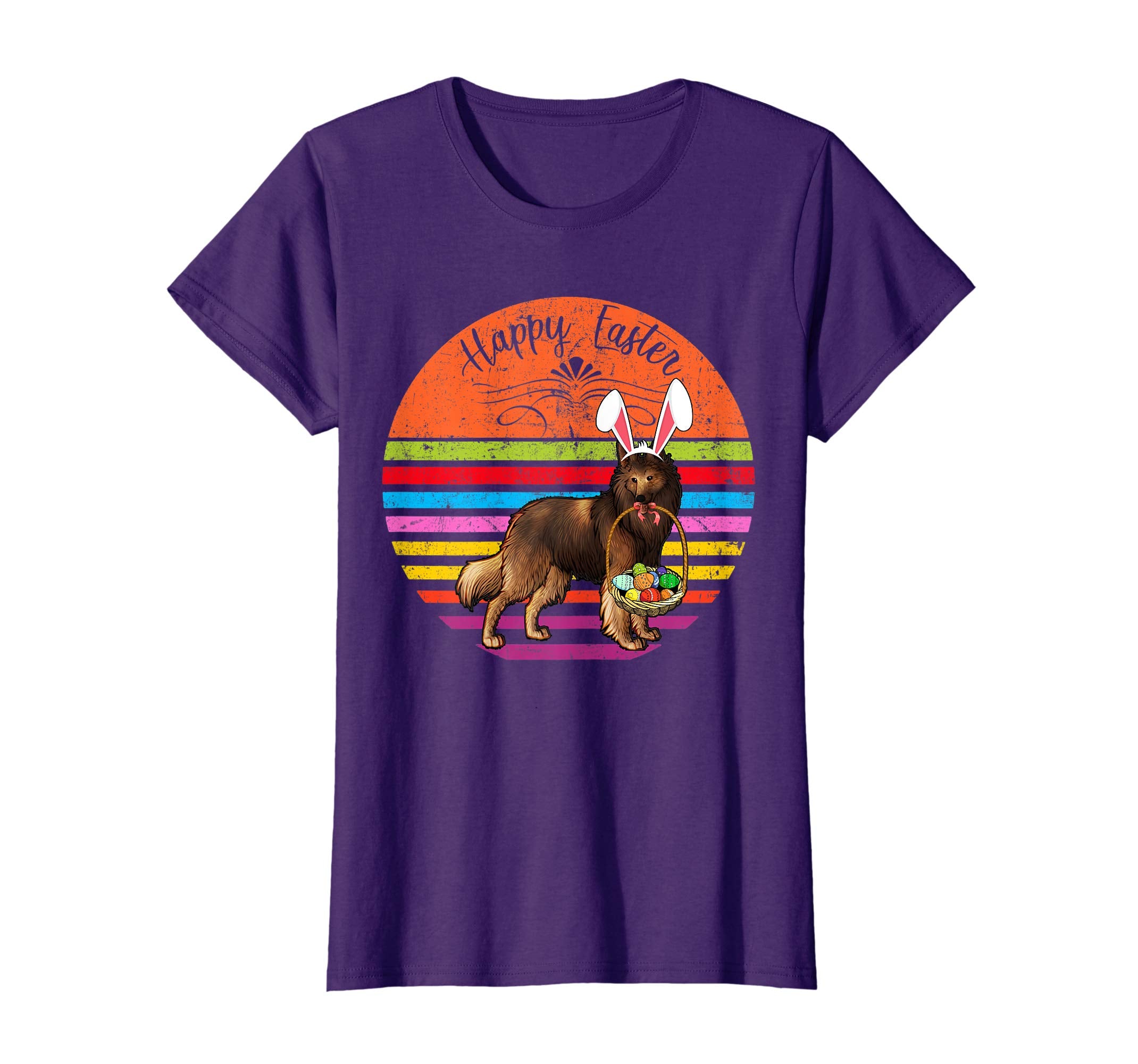 Vintage Belgian Tervuren Dog Easter Eggs Basket T Shirt