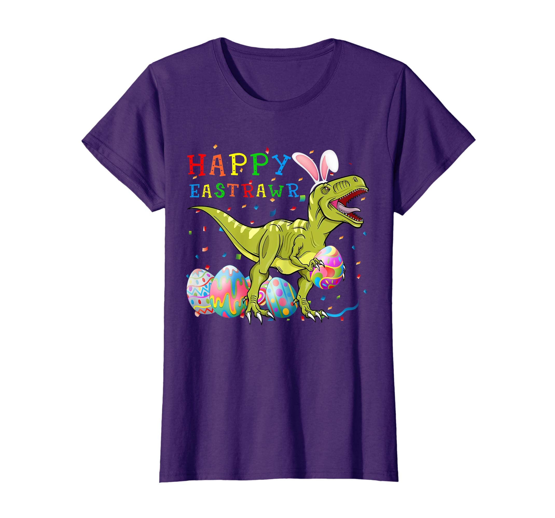 Happy Eastrawr T Rex Dinosaur Easter Bunny Egg Shirt Kids