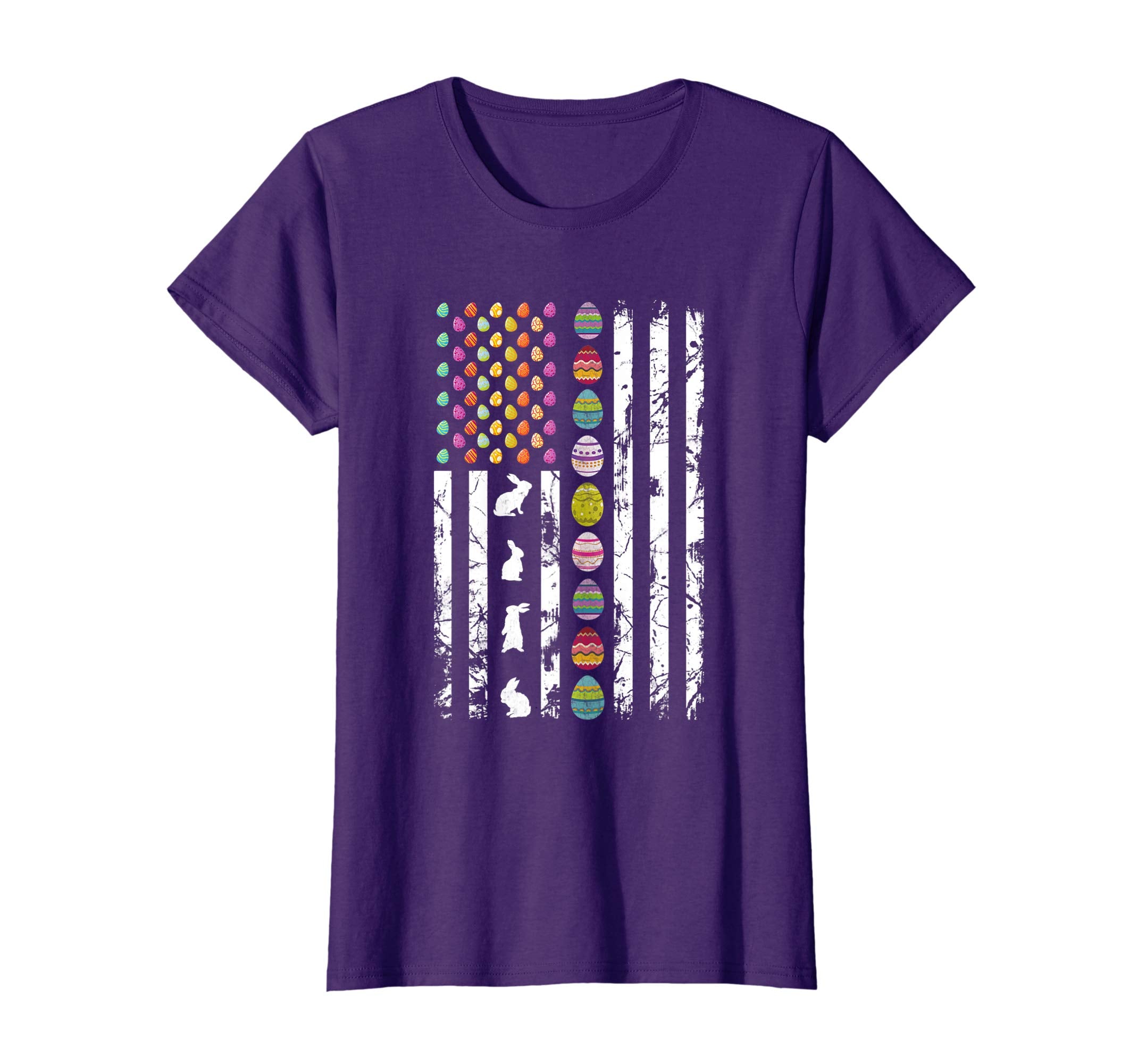 Easter American Flag T-shirt Easter Eggs and Bunnys Outfit