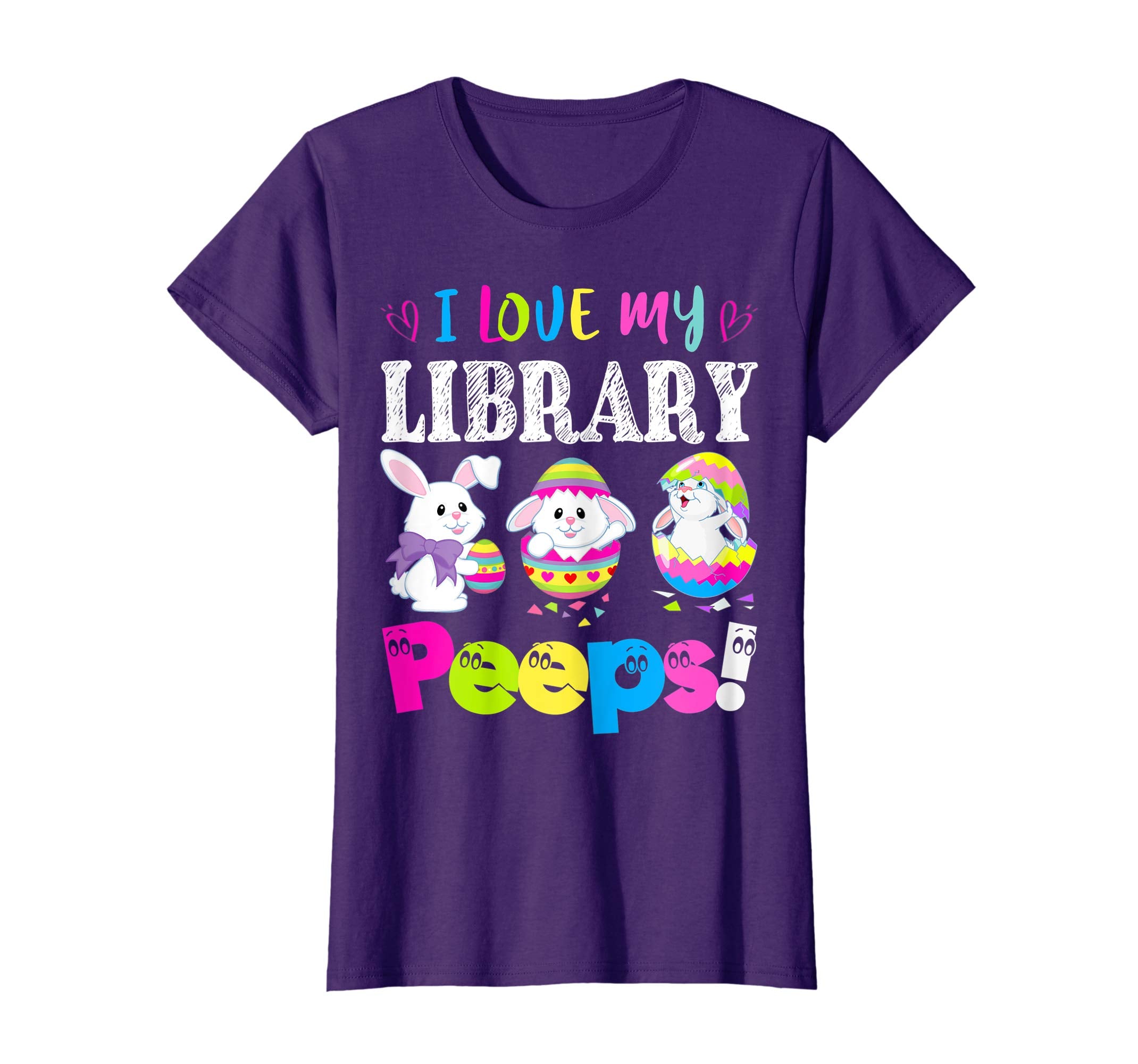 I Love My Library Peeps Easter Bunny Gift T-Shirt