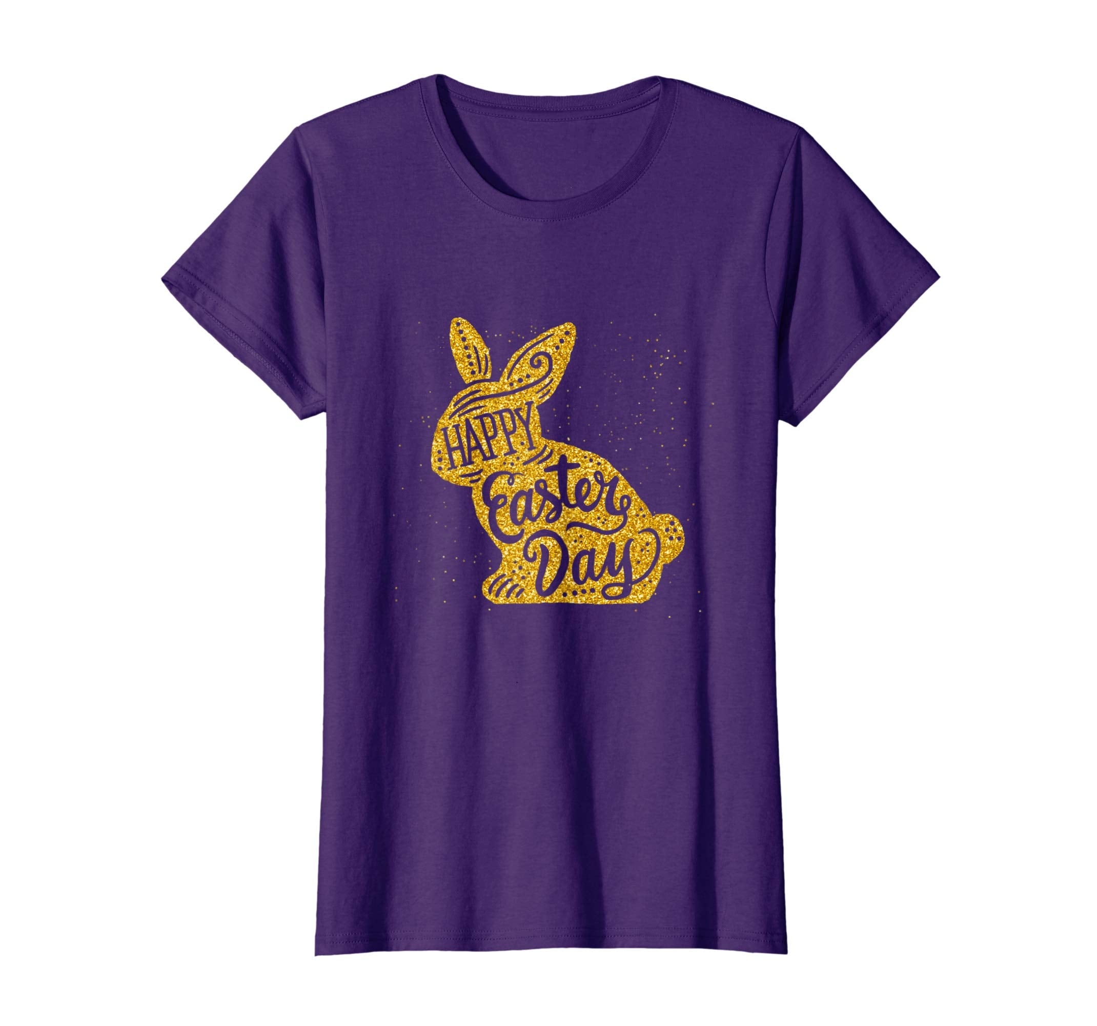 Happy Easter Bunny Tee shirt with Easter Gold Tee