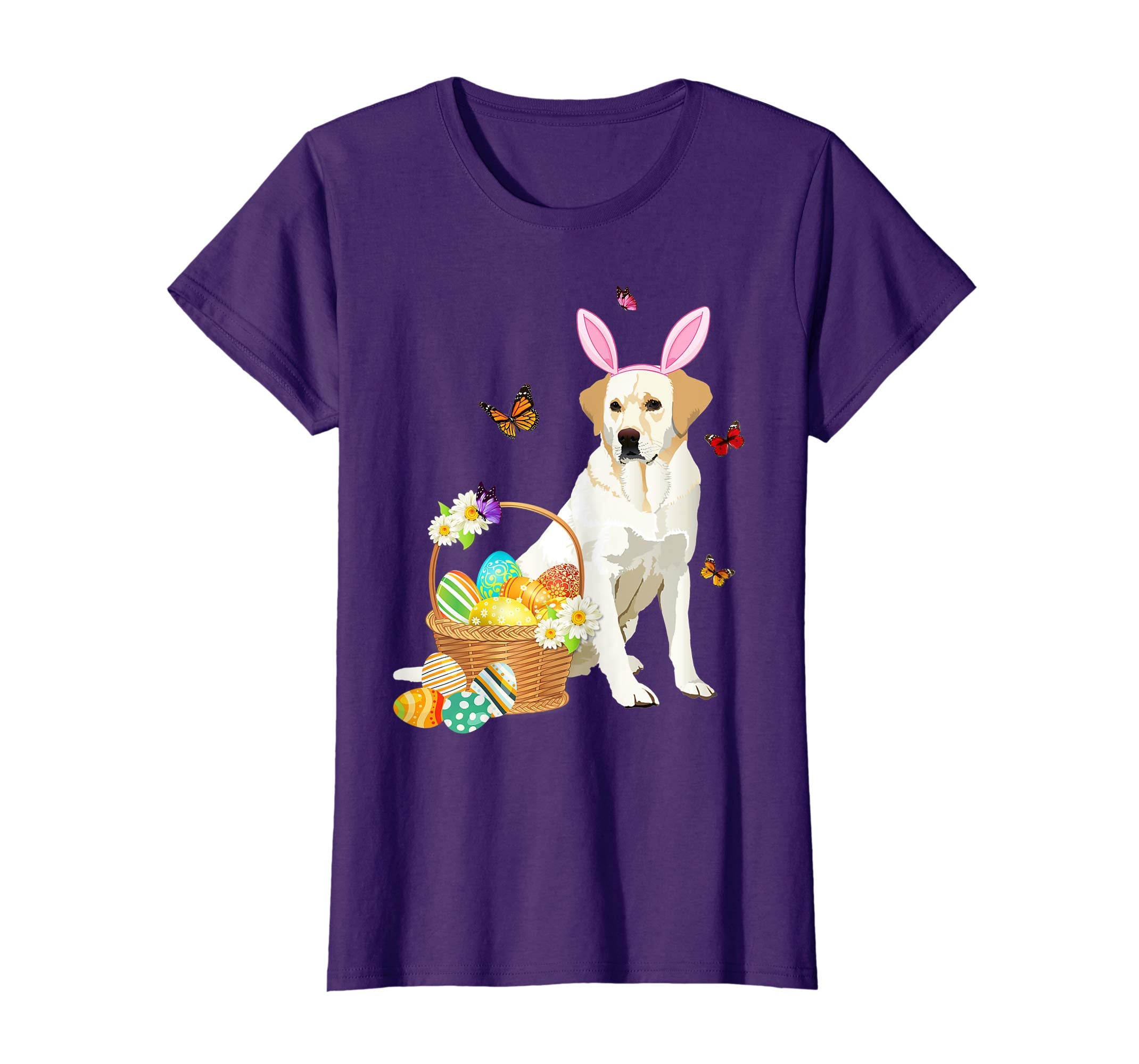 Labrador Bunny Hat Rabbit Easter Eggs Shirt Happy Ea