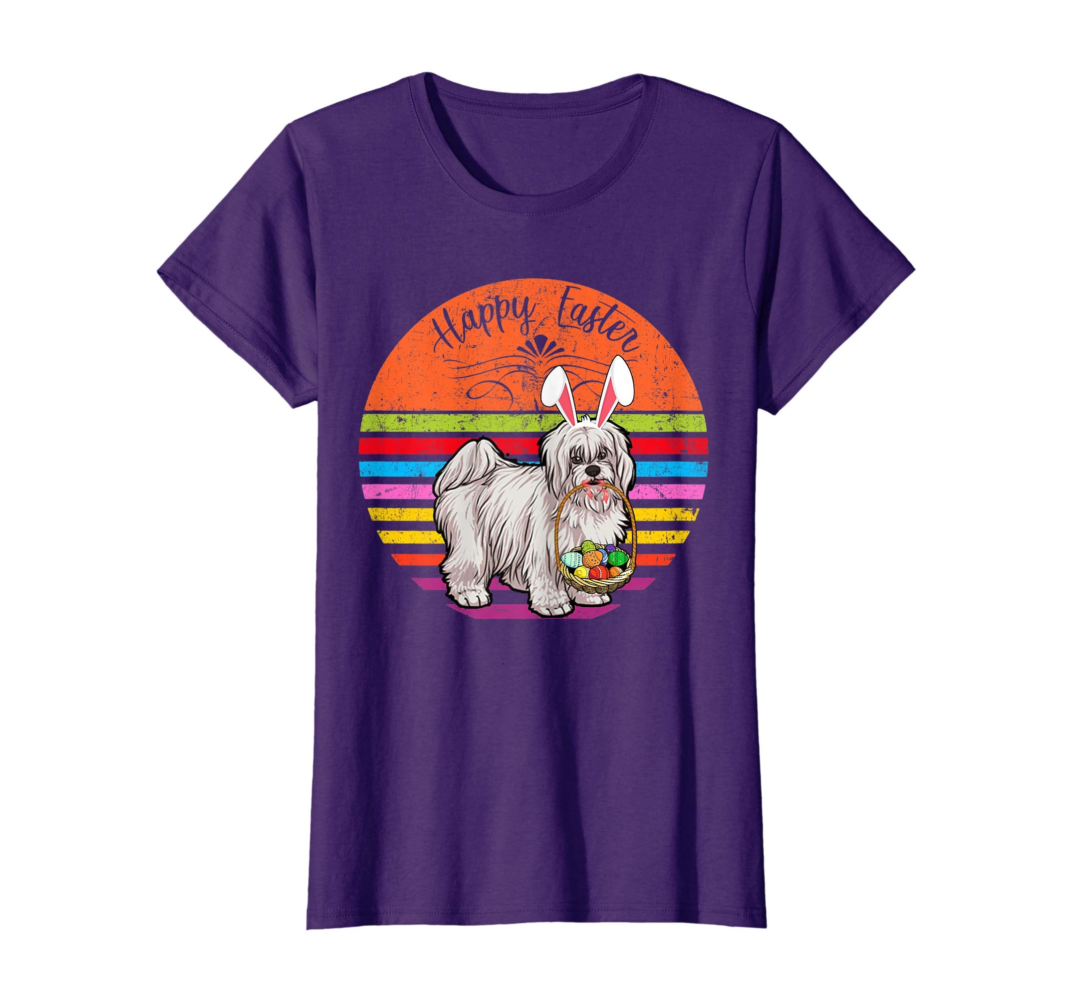 Cute Coton De Tulear Dog With Bunny Hat Easter Eggs T Shirt