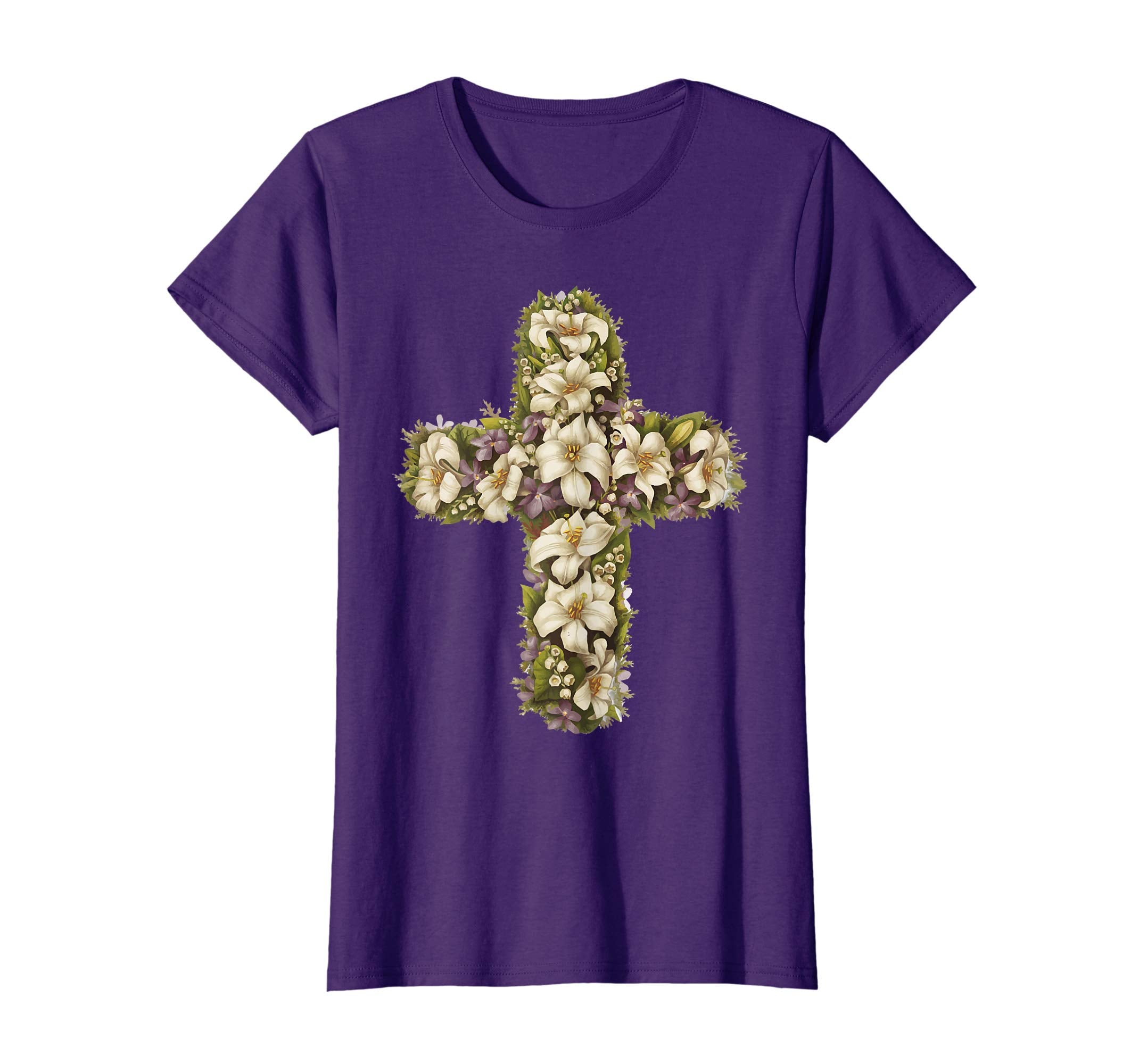 Easter Shirts for Women Lily Cross Catholic Easter Gifts