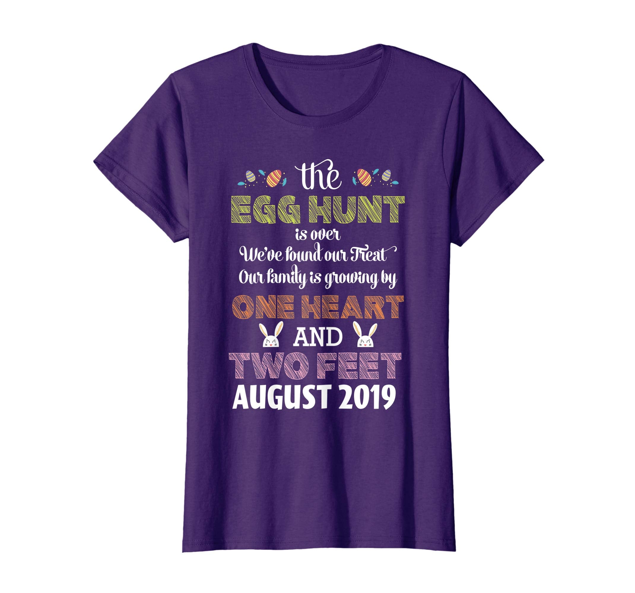 Pregnancy Announcement Due In August 2019 Easter Tshirt